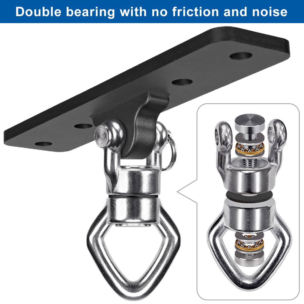 BeneLabel Ceiling Mount Swing Hanger – 900 lb Capacity, 360° Bearing, Stainless Steel