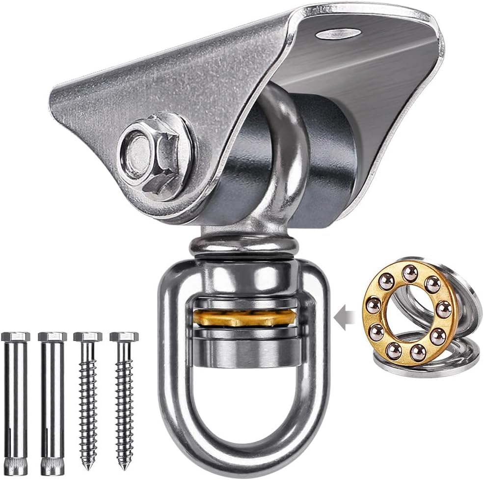 BeneLabel Stainless Steel Silent Swing Hanger with Bearing – 360° Rotation, 1000 lb Capacity