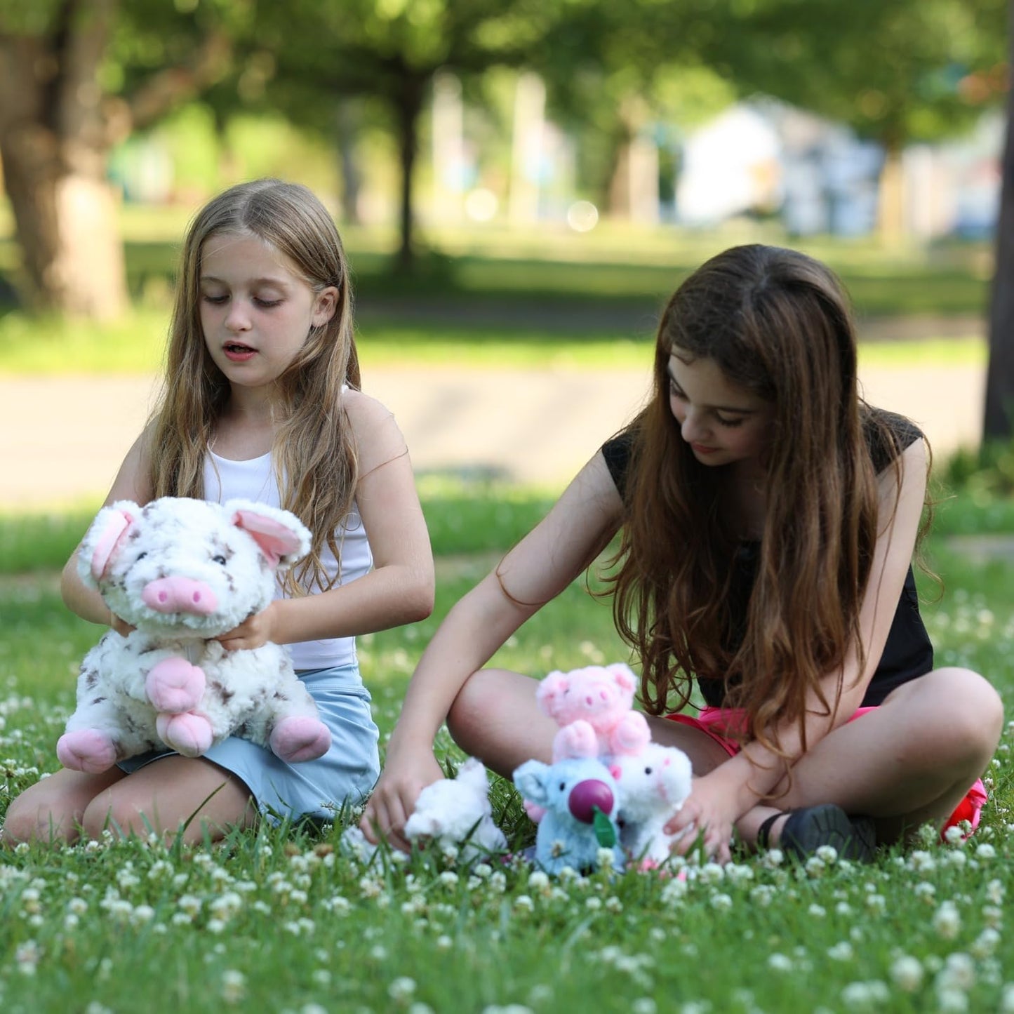 BENINY Pig Plush Set – 16-Inch Mommy Spotted with 4 Piglets (5-Piece)