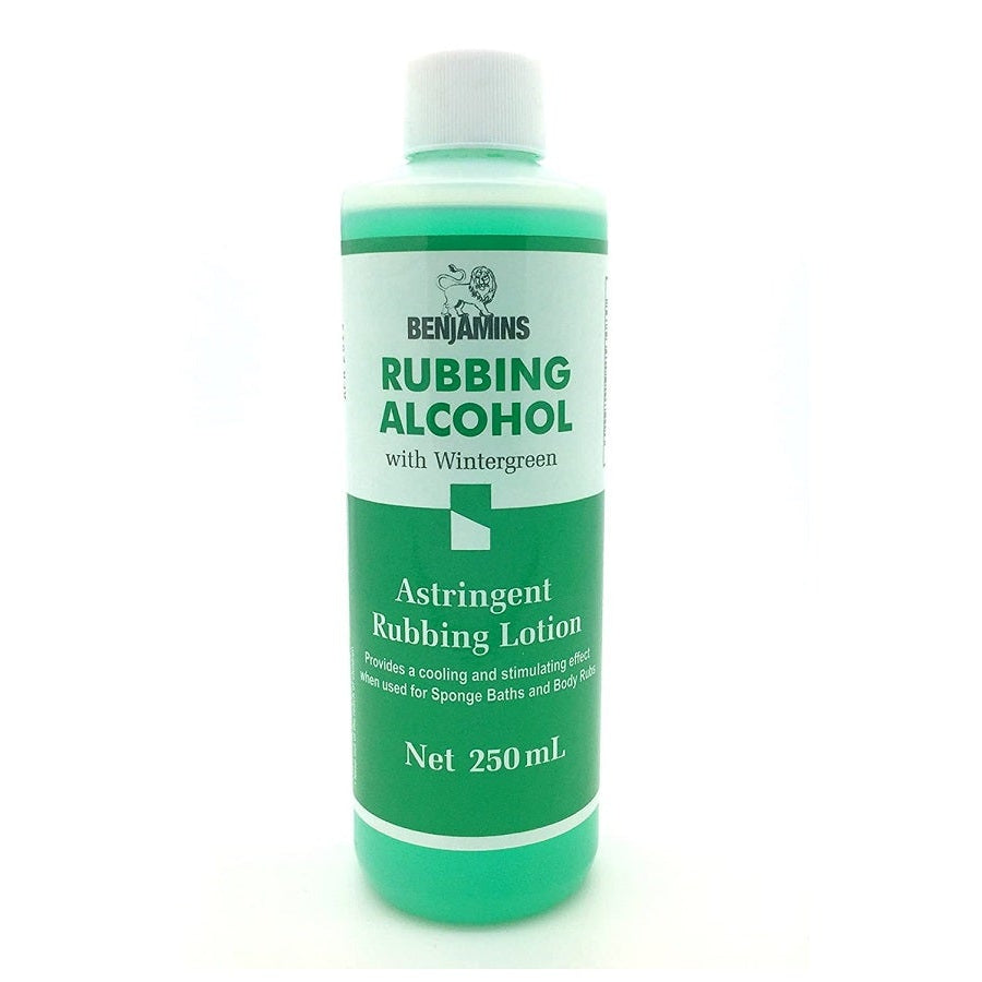 Benjamins Rubbing Alcohol With Wintergreen Astringent Rubbing Lotion Soothing Relief for Muscles & Joints 250ml/8.45 oz