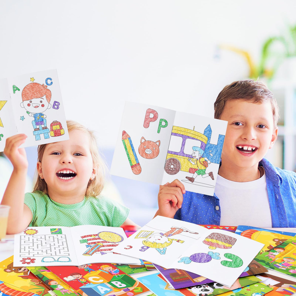 BenLouis 24 Pcs Preschool Coloring Books Bulk Mini Activity Books for Party Favors, Classroom, and Travel