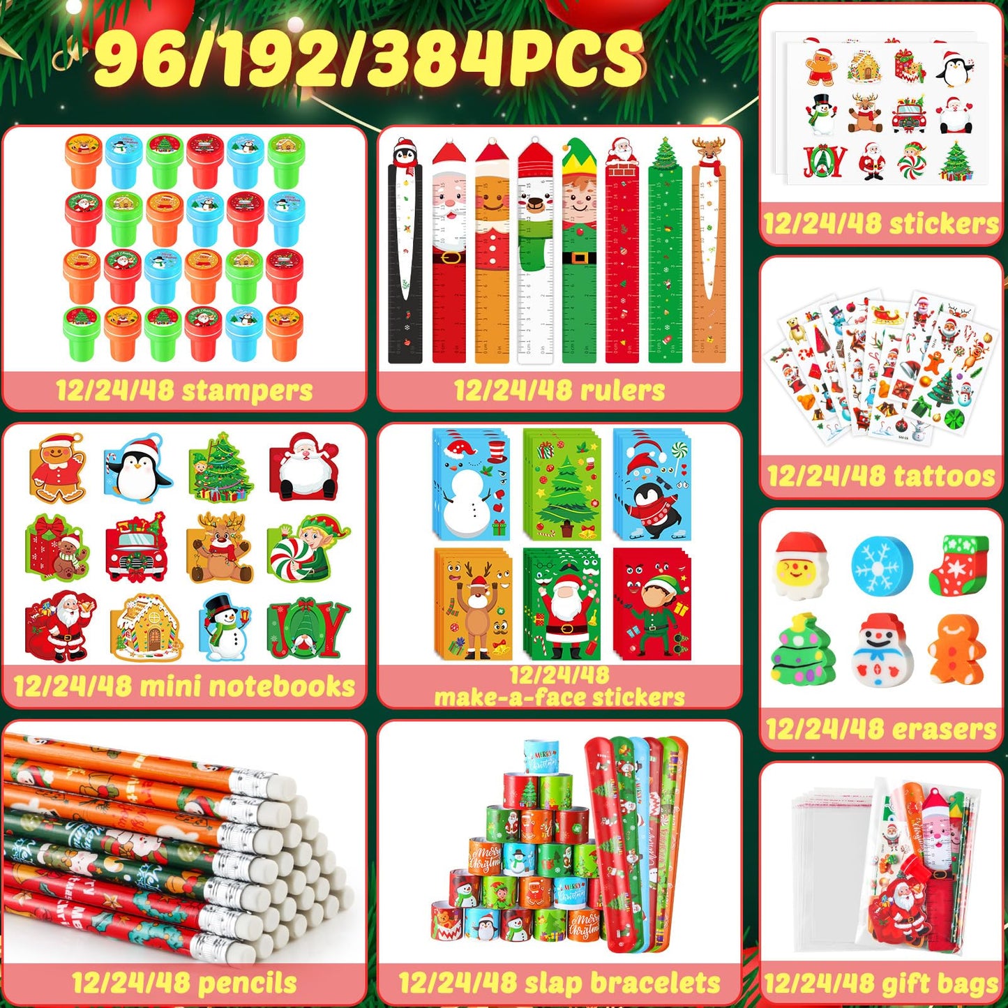 BenLouis Christmas Stationery Set – Classroom Favors (12-Pack)