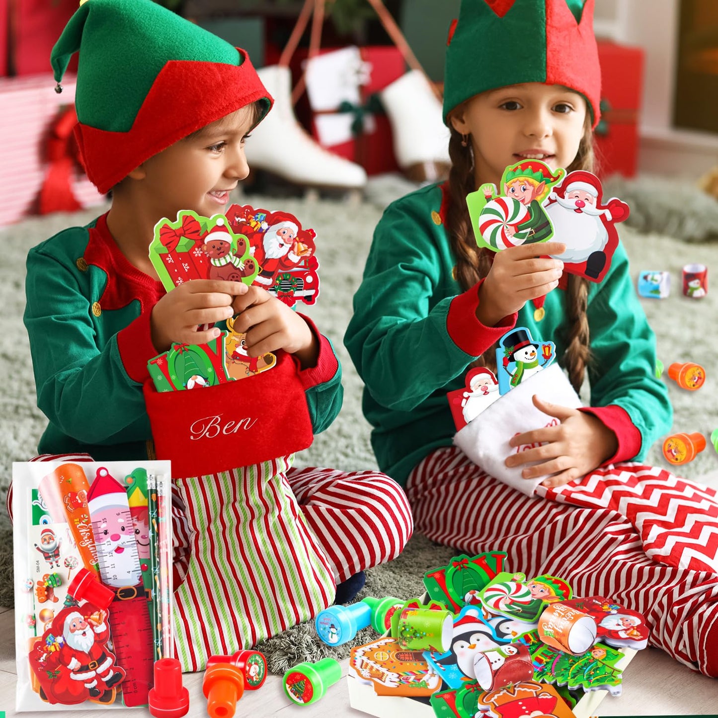 BenLouis Christmas Stationery Set – Classroom Favors (12-Pack)