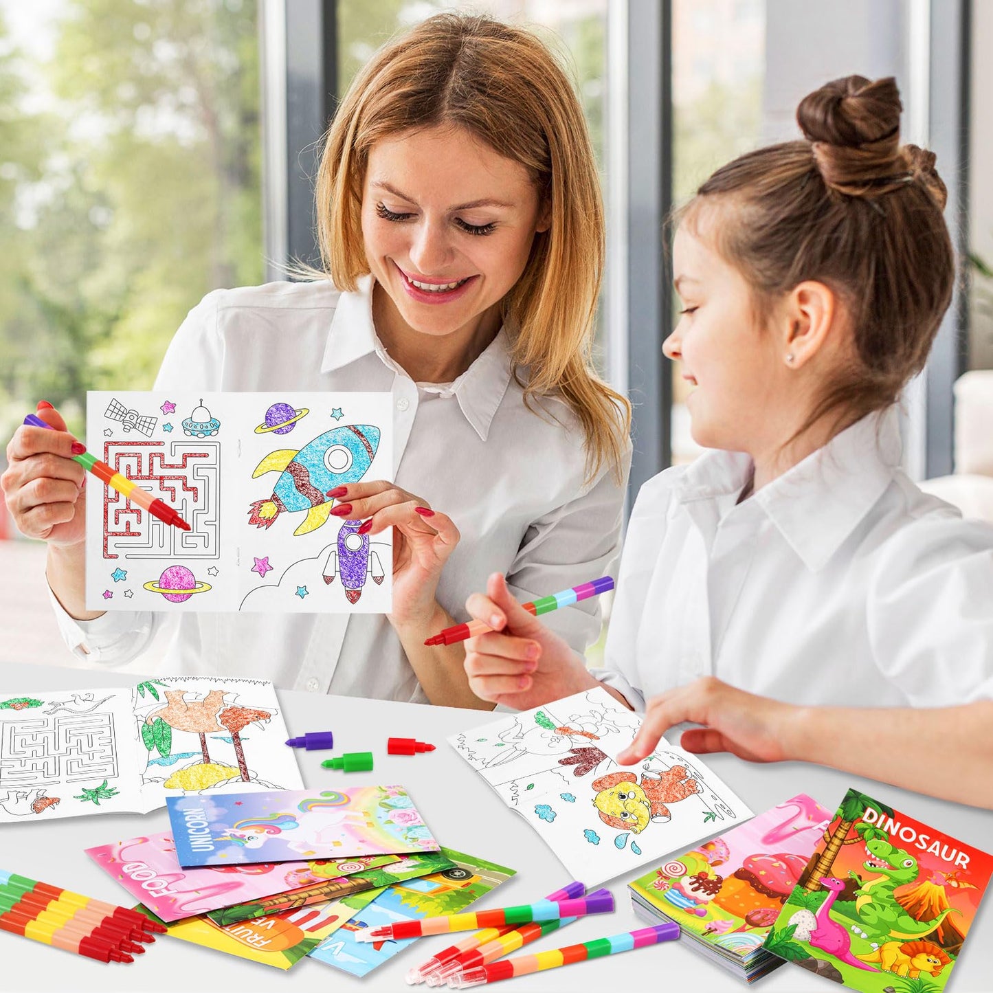 BenLouis Coloring Books Bulk Mini Coloring Books for Kids – 48 Classic Party Favors, Ages 4-12