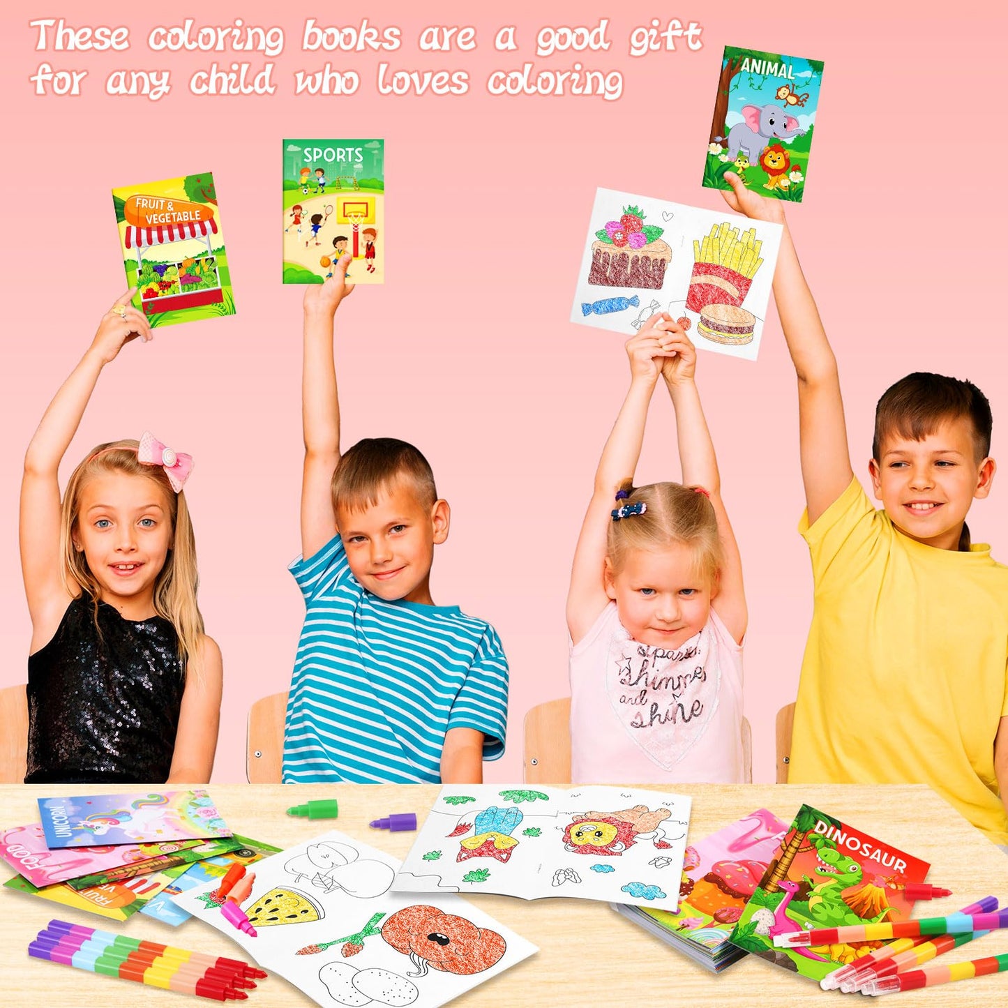 BenLouis Coloring Books Bulk Mini Coloring Books for Kids – 48 Classic Party Favors, Ages 4-12