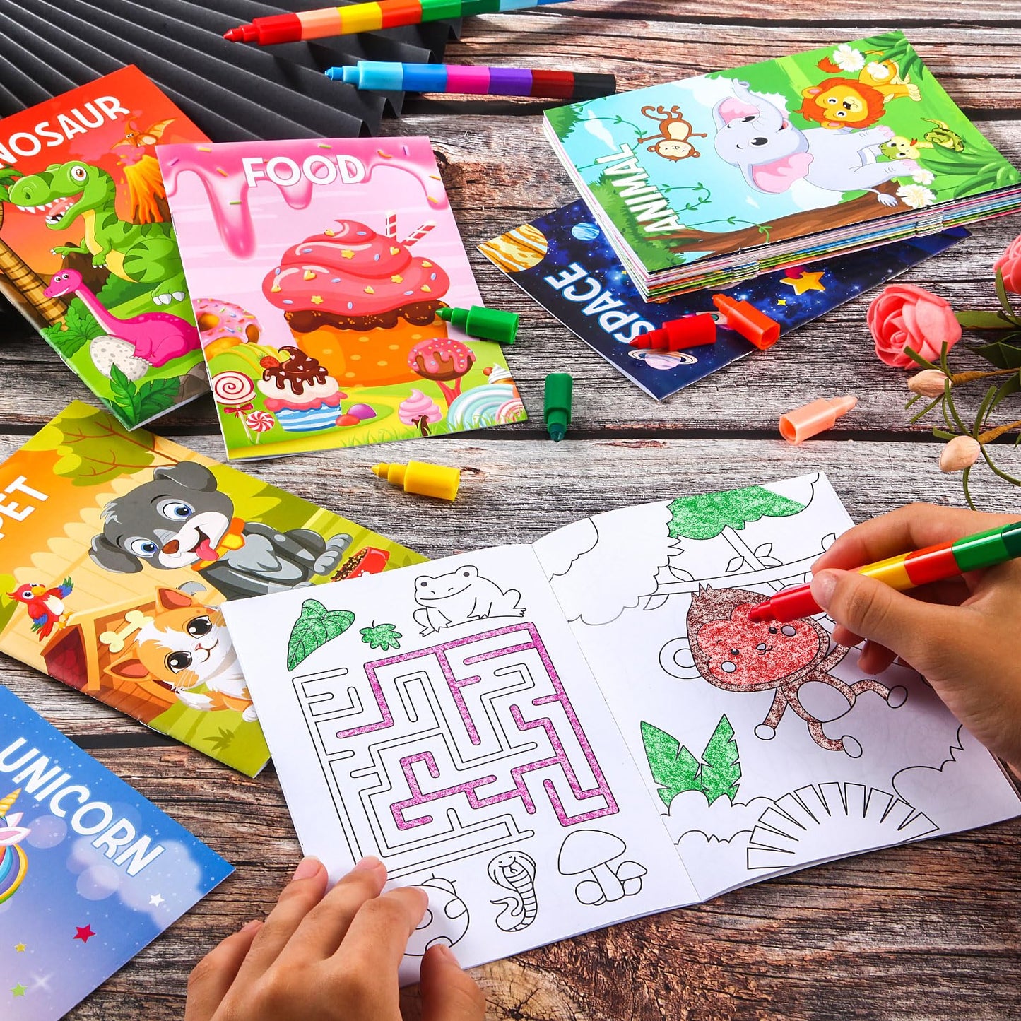 BenLouis Coloring Books Bulk Mini Coloring Books for Kids – 48 Classic Party Favors, Ages 4-12