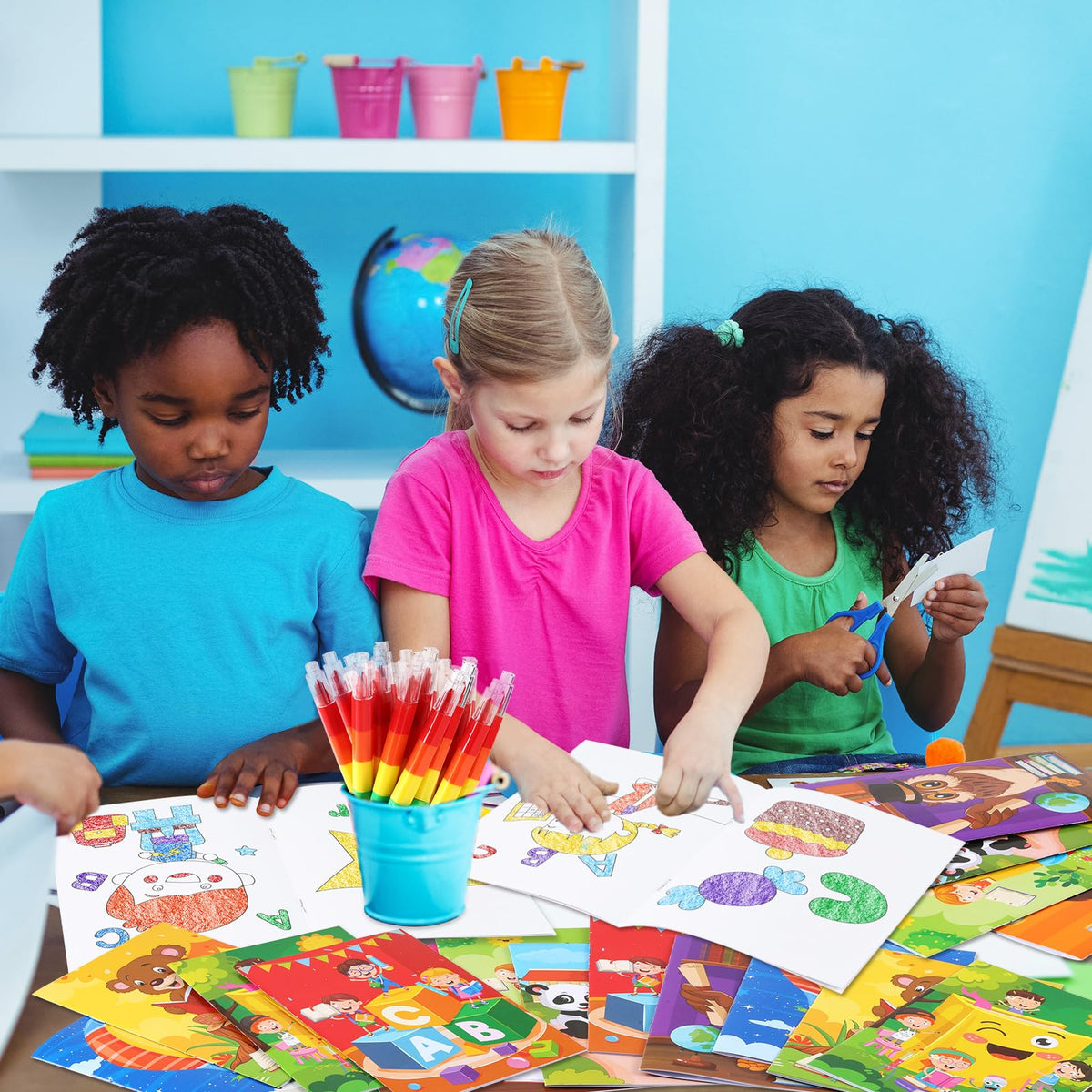 BenLouis 24 Pcs Preschool Coloring Books Bulk Mini Activity Books for Party Favors, Classroom, and Travel