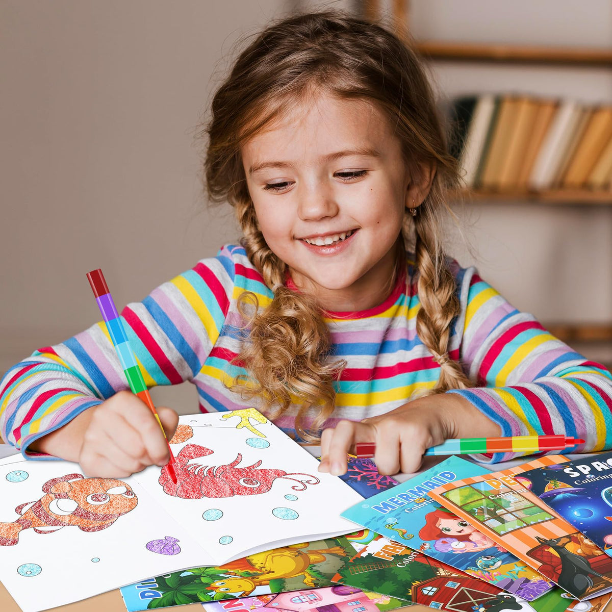 BenLouis Mini Coloring Books – Bulk Party Favors (24 pcs) for Kids Aged 4-12