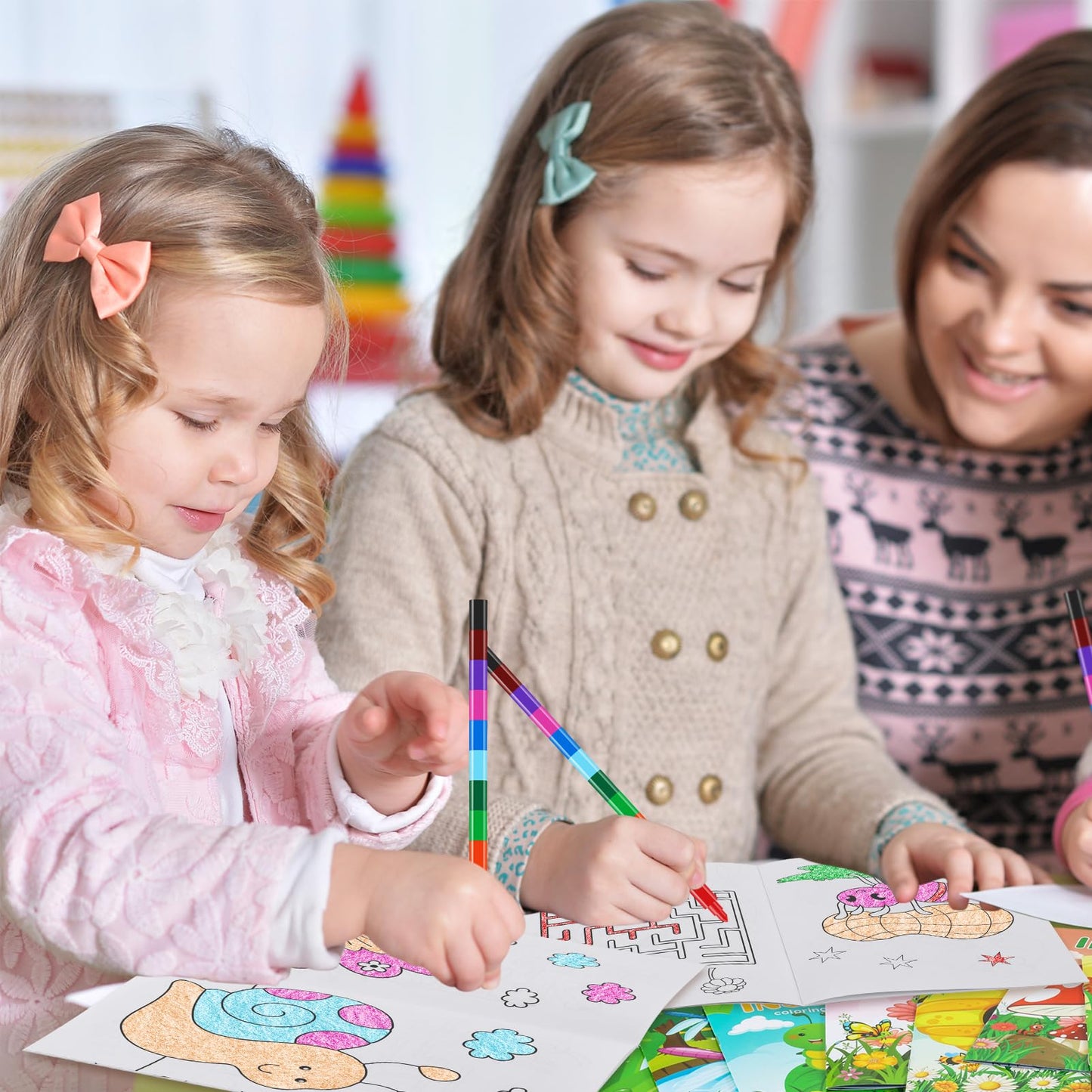 BenLouis 24 Pcs Insects Mini Coloring Books – Kids Bug Party Favors & Travel Activities
