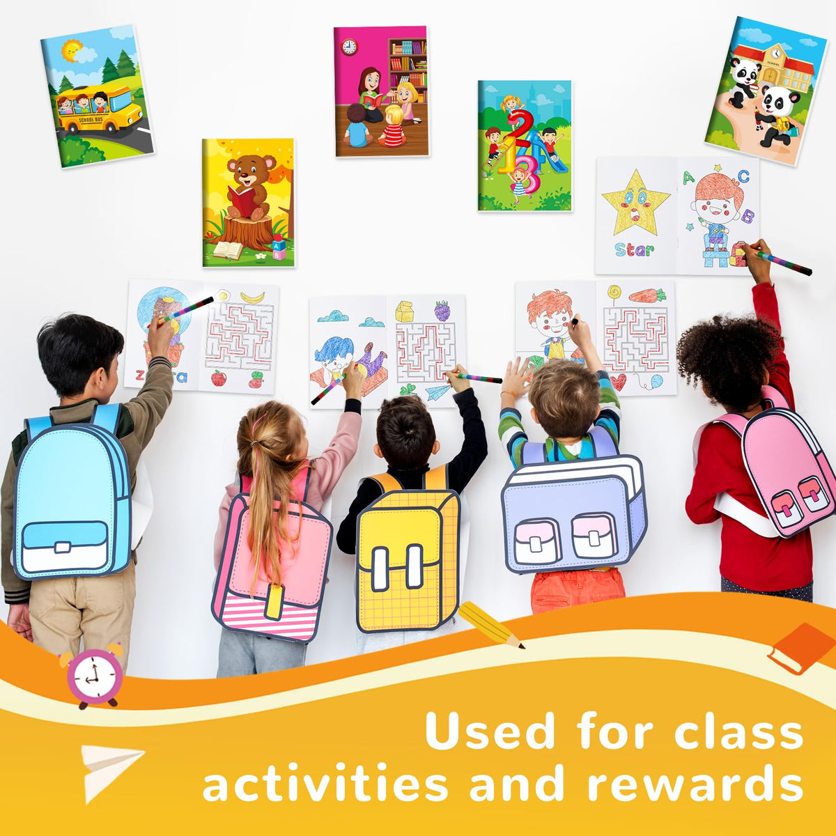 BenLouis 24 Pcs Preschool Coloring Books Bulk Mini Activity Books for Party Favors, Classroom, and Travel