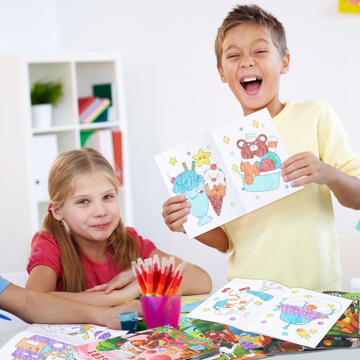 BenLouis Mini Coloring Books – Bulk Party Favors (24 pcs) for Kids Aged 4-12