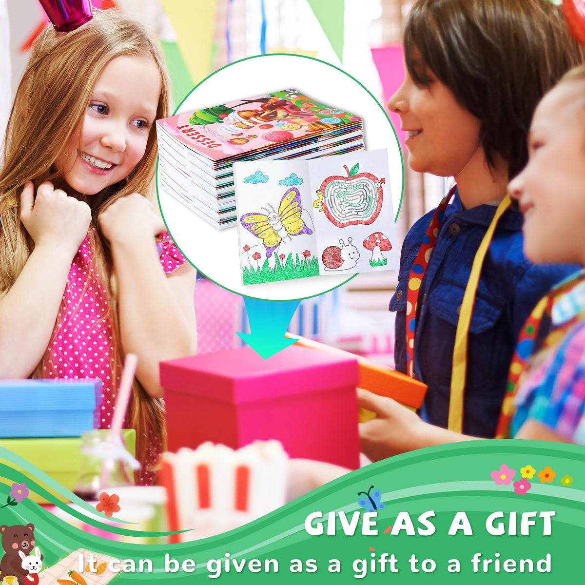 BenLouis Mini Coloring Books – Bulk Party Favors (24 pcs) for Kids Aged 4-12