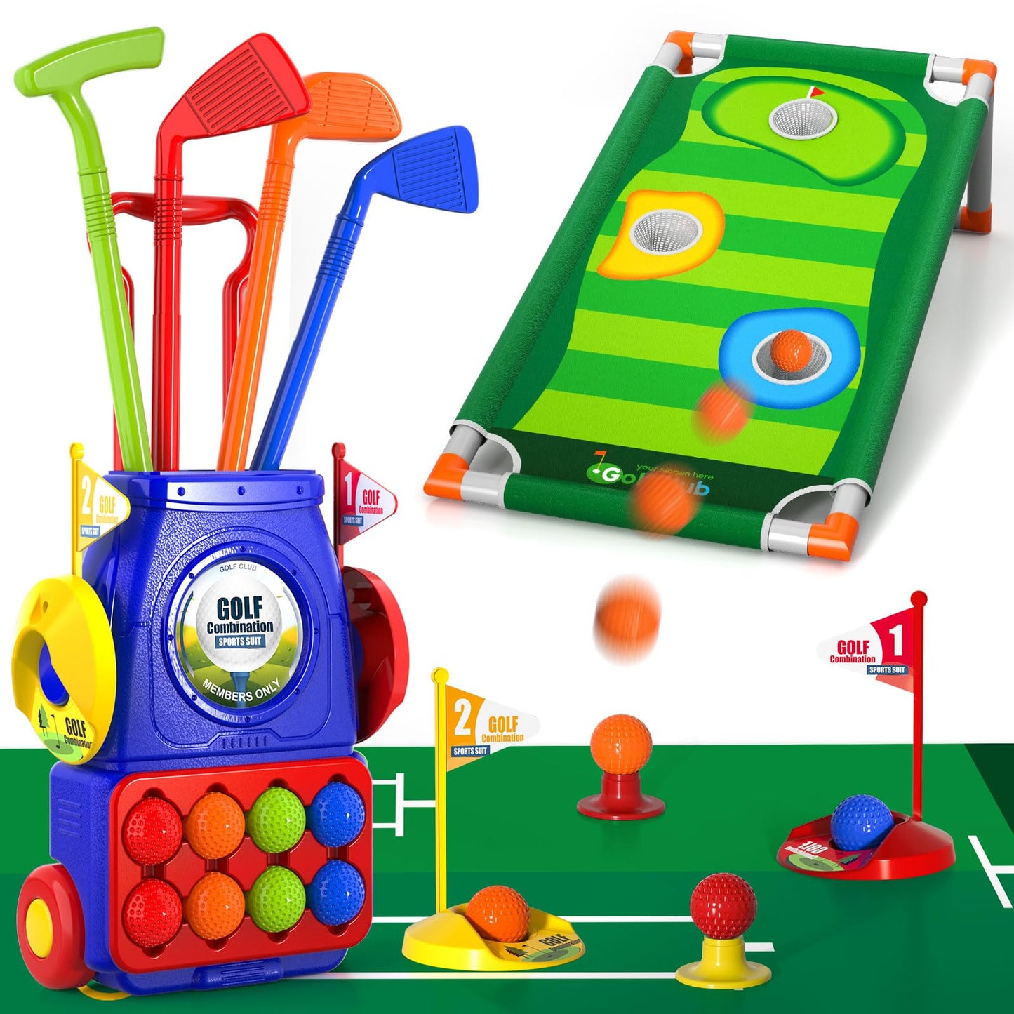 Bennol Upgraded Kids Toddler Golf Set – Indoor & Outdoor Golf Toys for 3–7 Year Olds