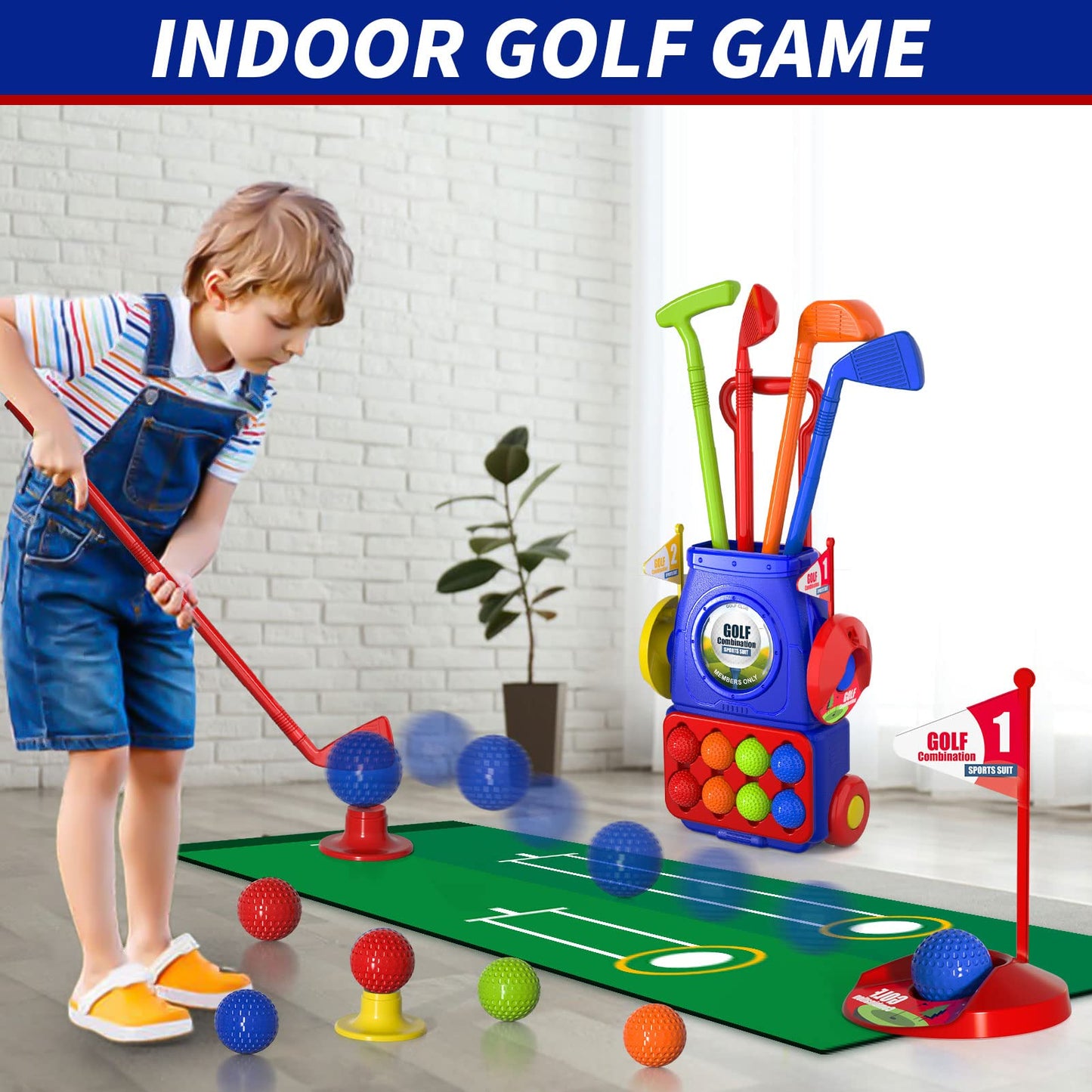 Bennol Upgraded Kids Toddler Golf Set – Indoor & Outdoor Golf Toys for 3–7 Year Olds