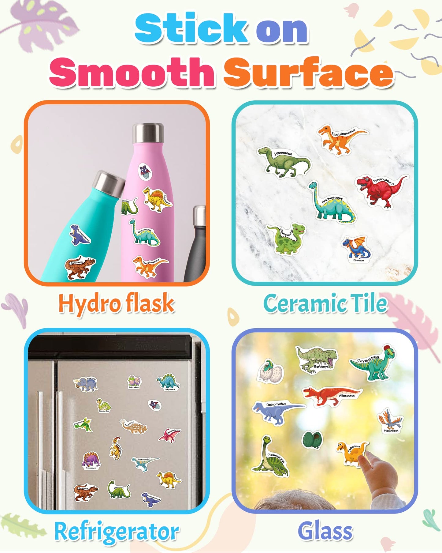 Benresive Reusable Sticker Book for Toddlers — Dinosaurs | Travel Activity & Screen-Free Fun
