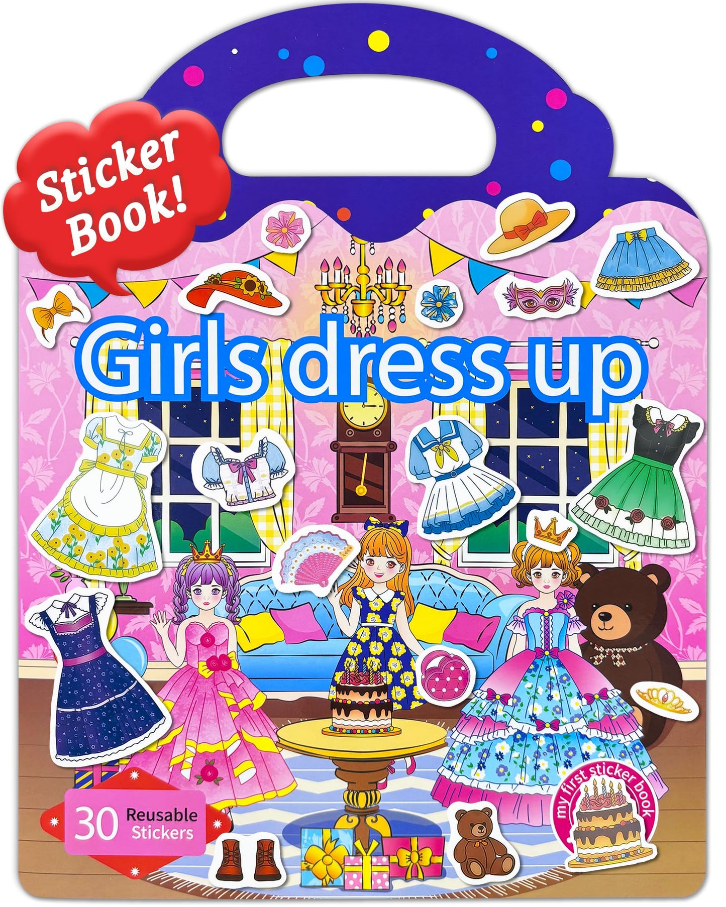 Benresive Reusable Dress Up Sticker Book for Toddlers | Travel-Friendly Kids Stickers