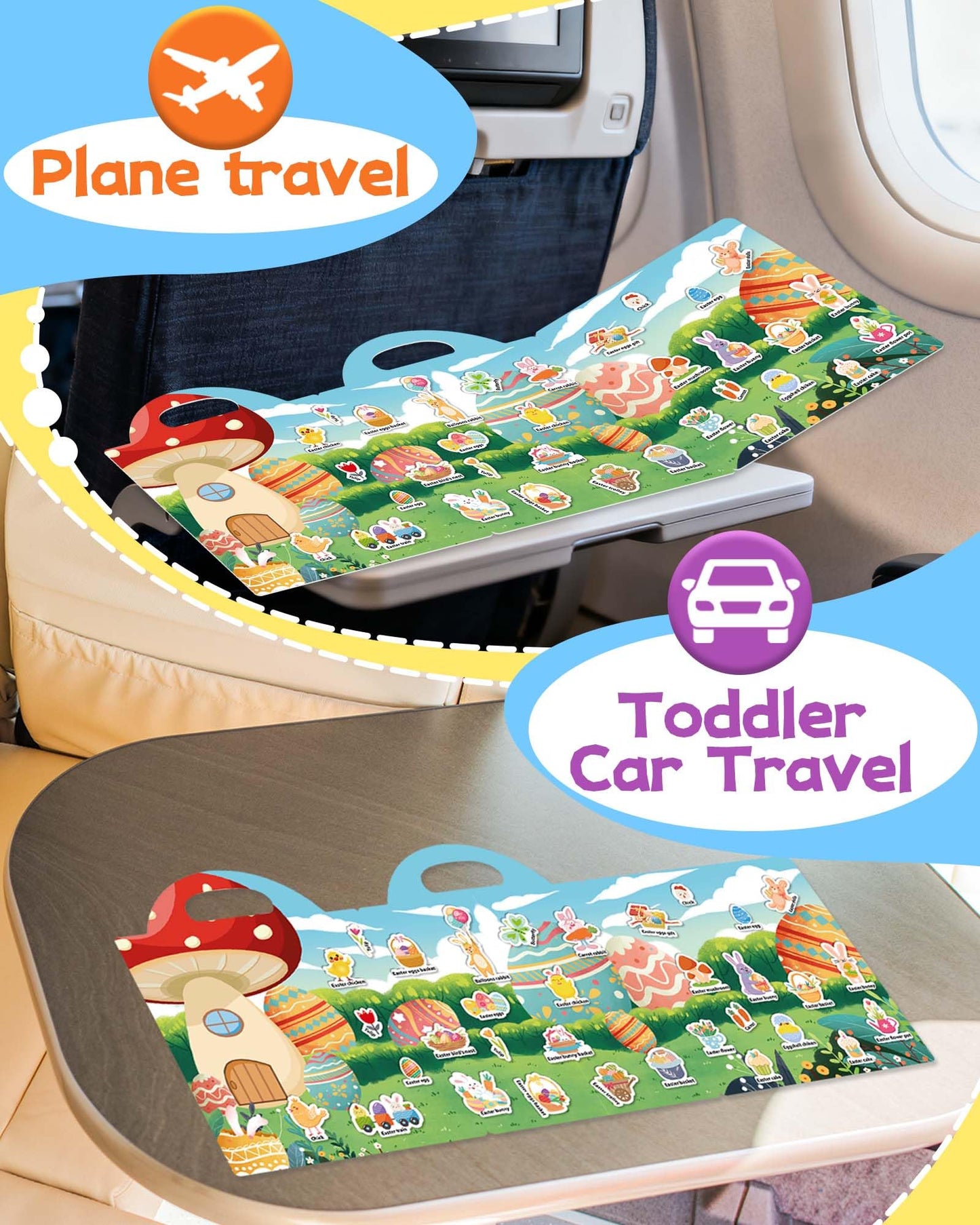 Benresive Reusable Sticker Book for Toddlers – Easter Theme (36 Pieces)