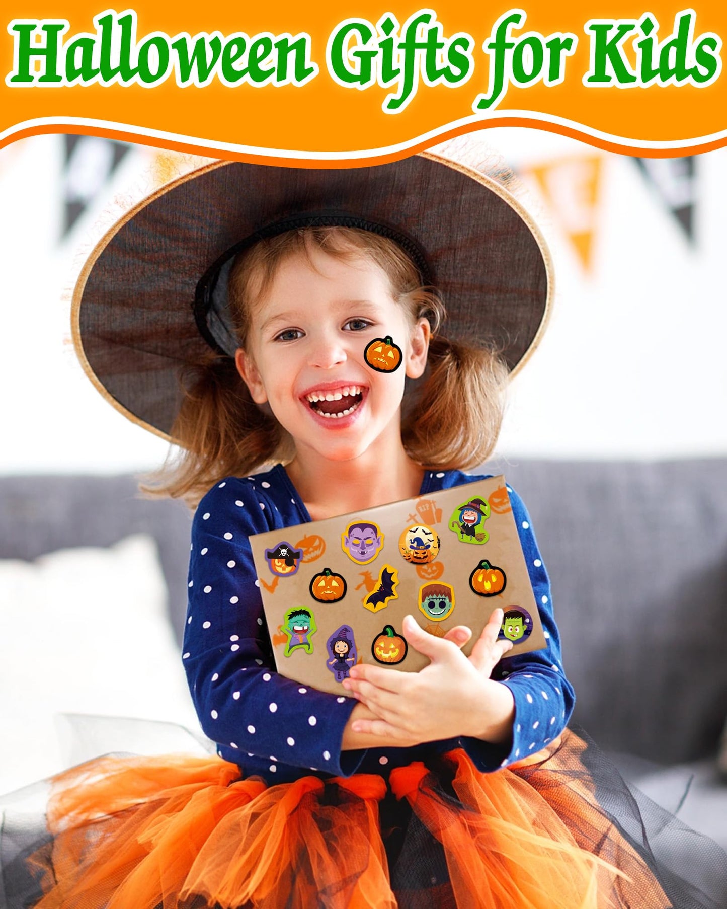 Benresive 1240 Pcs Halloween Stickers for Kids Classroom — Water Bottle Stickers & Party Favors Bulk