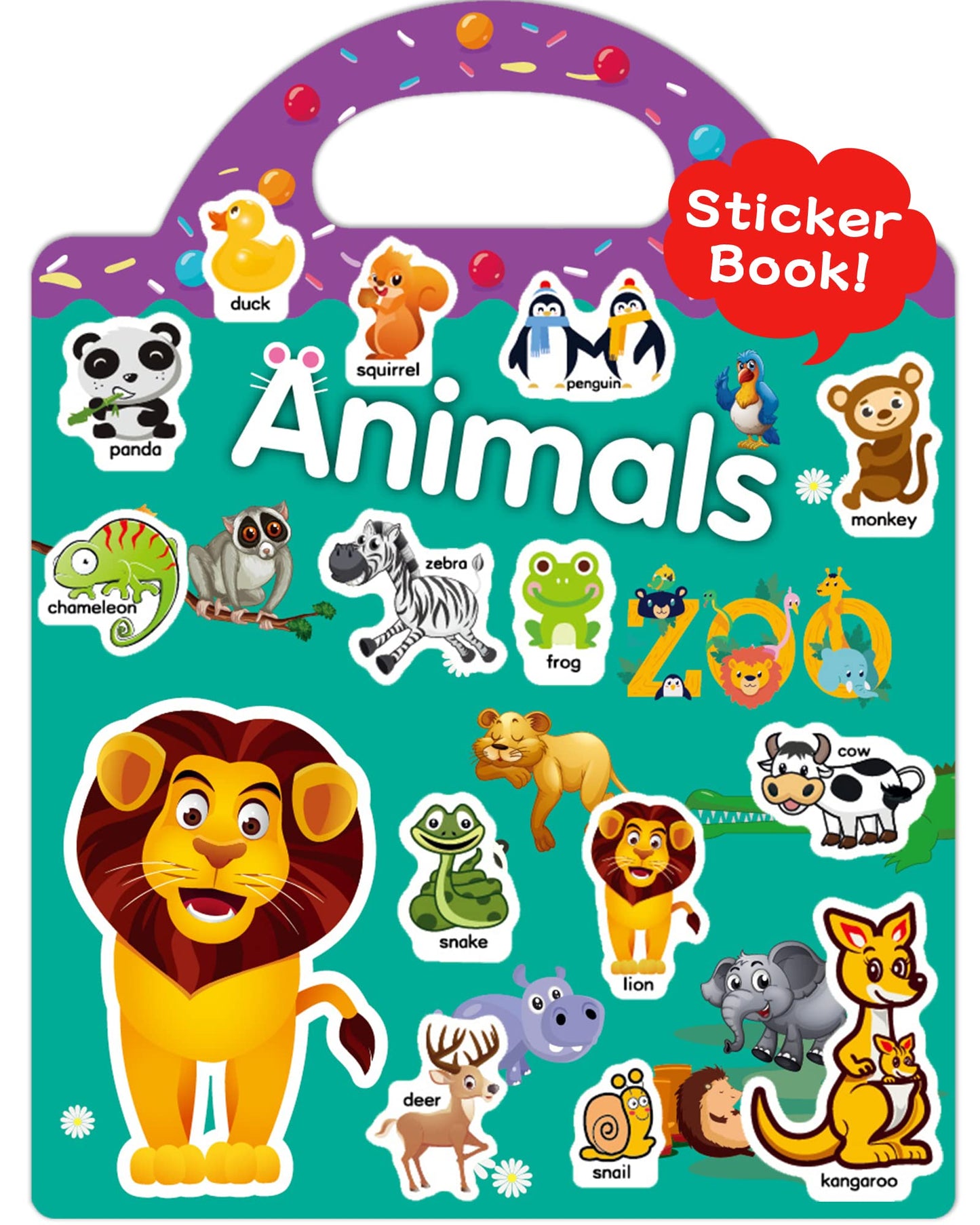 Benresive Reusable Sticker Book for Toddlers – Animals Zoo Travel Stickers for Kids, Screen-Free Activity