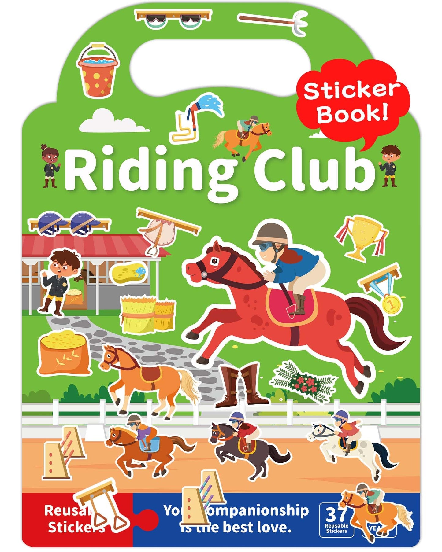 Benresive Reusable Sticker Book for Toddlers – Riding Theme | Travel Activities