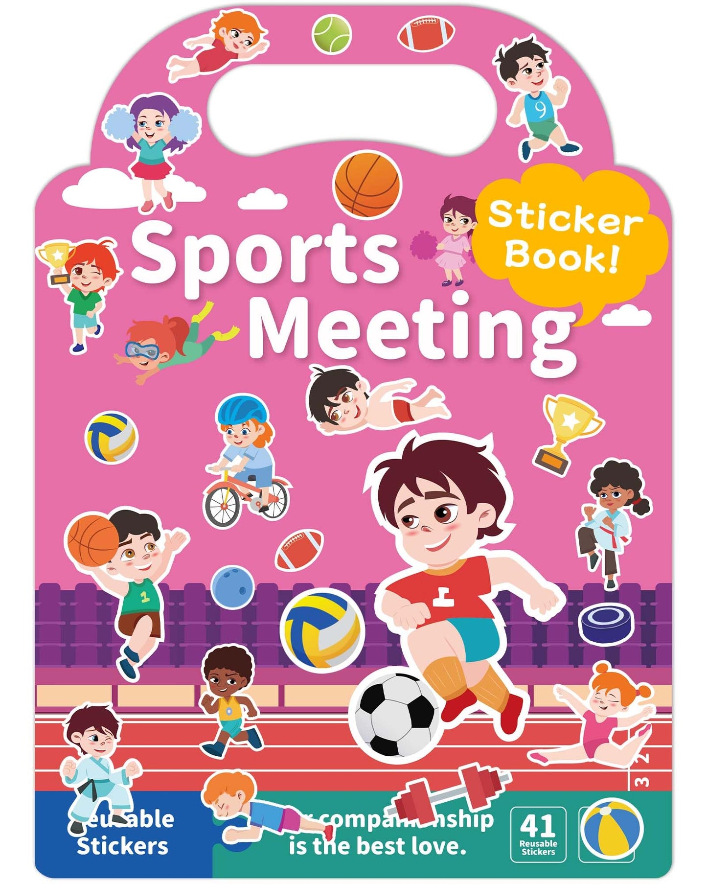 Benresive Reusable Sports Sticker Book for Toddlers – Travel Stickers & Creative Crafts