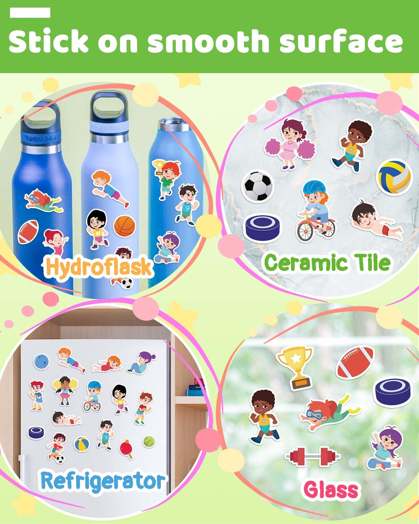 Benresive Reusable Sports Sticker Book for Toddlers – Travel Stickers & Creative Crafts