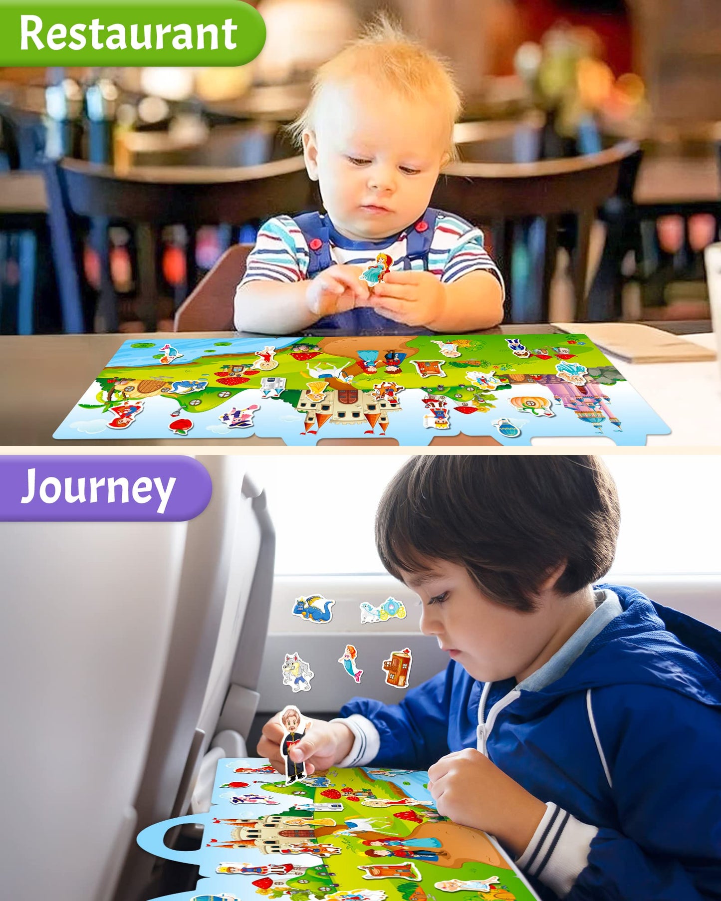 Benresive Reusable Fairy Sticker Book for Toddlers – Travel Fun & Screen-Free Craft