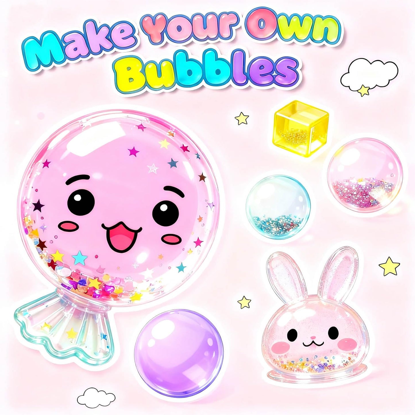 BENWIL 6-Piece Nano Tape Bubble Kit for Kids | DIY Squishy Maker & Gift