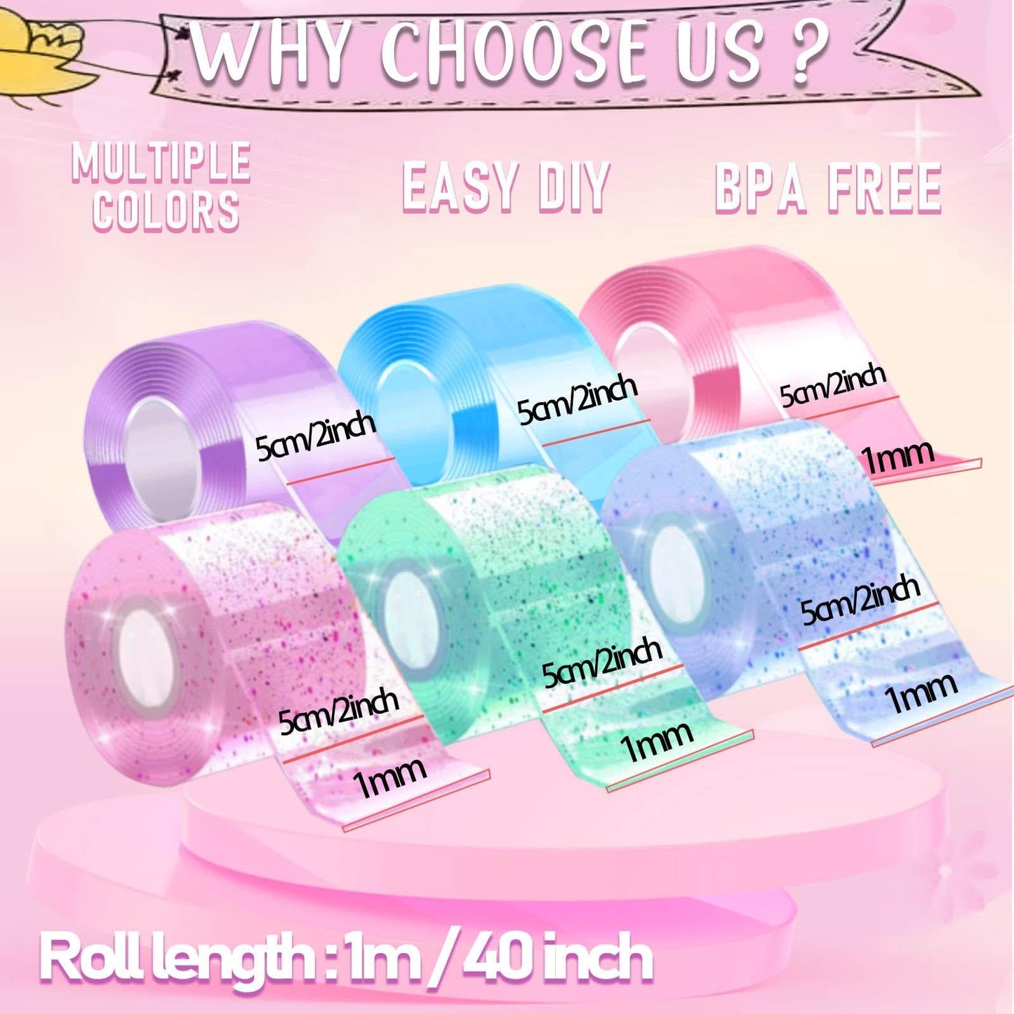 BENWIL 6-Piece Nano Tape Bubble Kit for Kids | DIY Squishy Maker & Gift