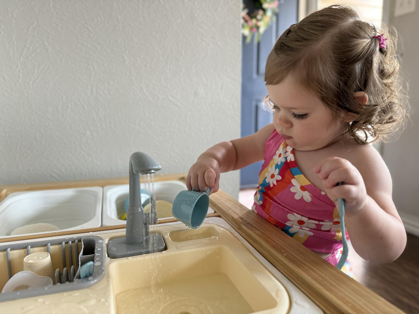 Beright Play Kitchen Sink Toys with Upgraded Faucet – Pretend Water Fun for Toddlers