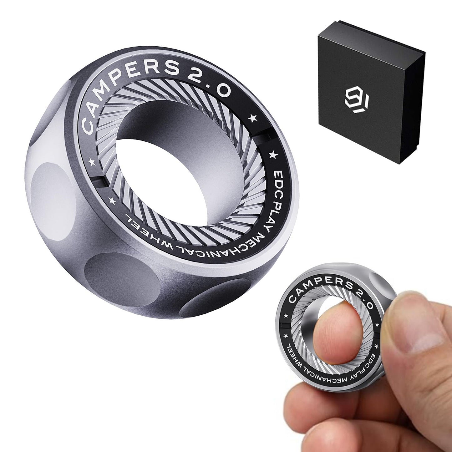 berotok Magnetic Fidget Ring – Stress Relief Spinner for Adults & Teens