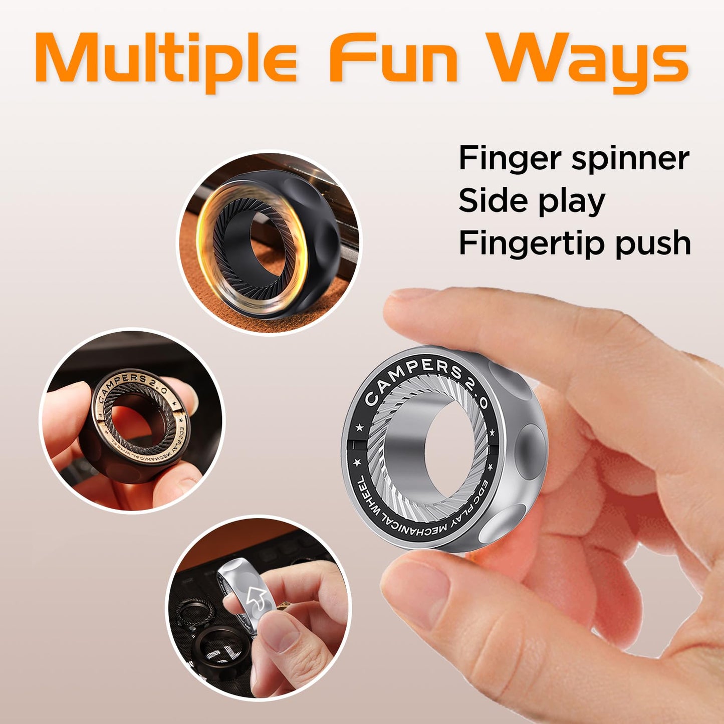 berotok Magnetic Fidget Ring – Stress Relief Spinner for Adults & Teens