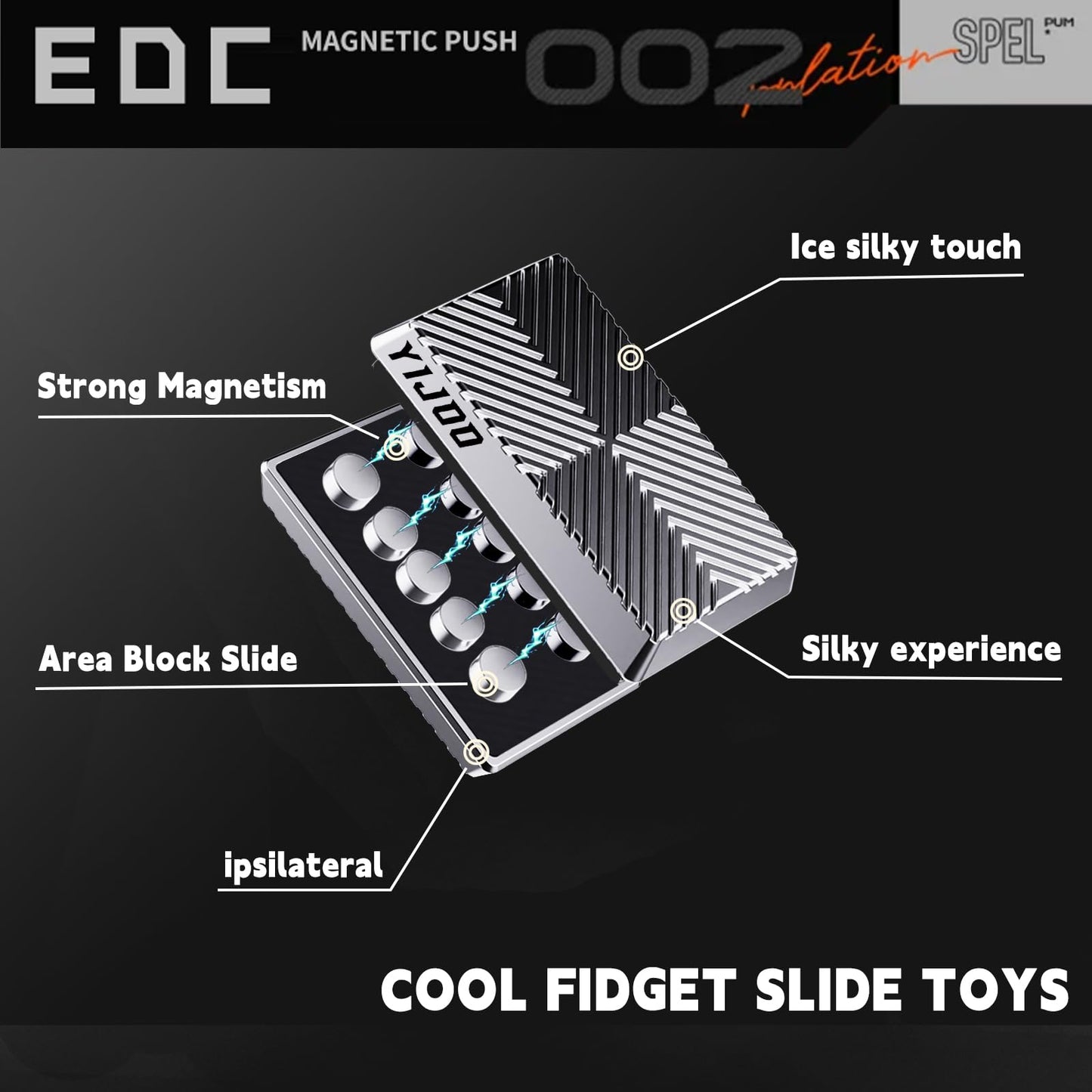 Berotok Fidget Slider — Metal Fidget Toy for Focus, Stress Relief & Office Play