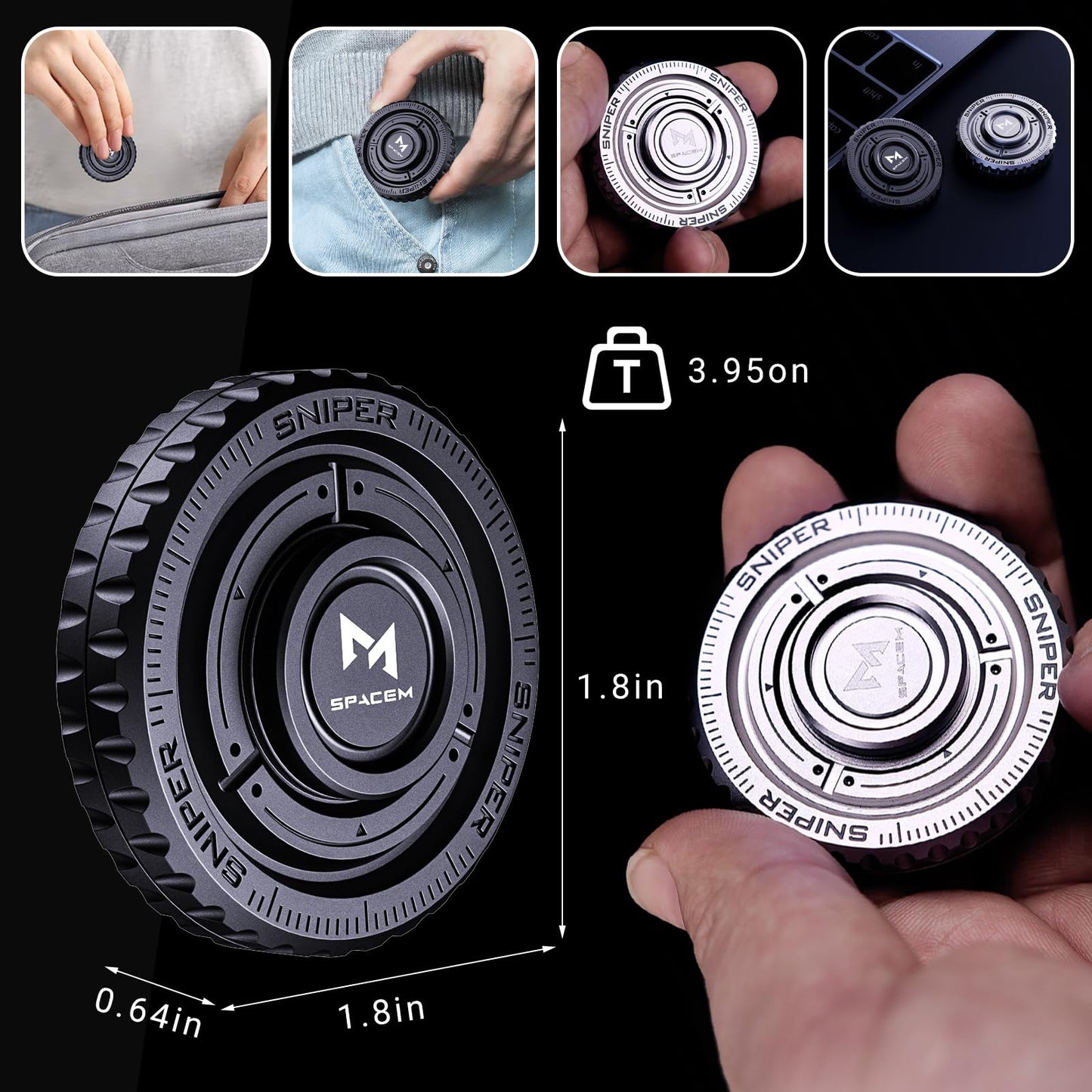 berotok Fidget Spinner 2-in-1: Magnetic Slider + High-Speed Silent Spin