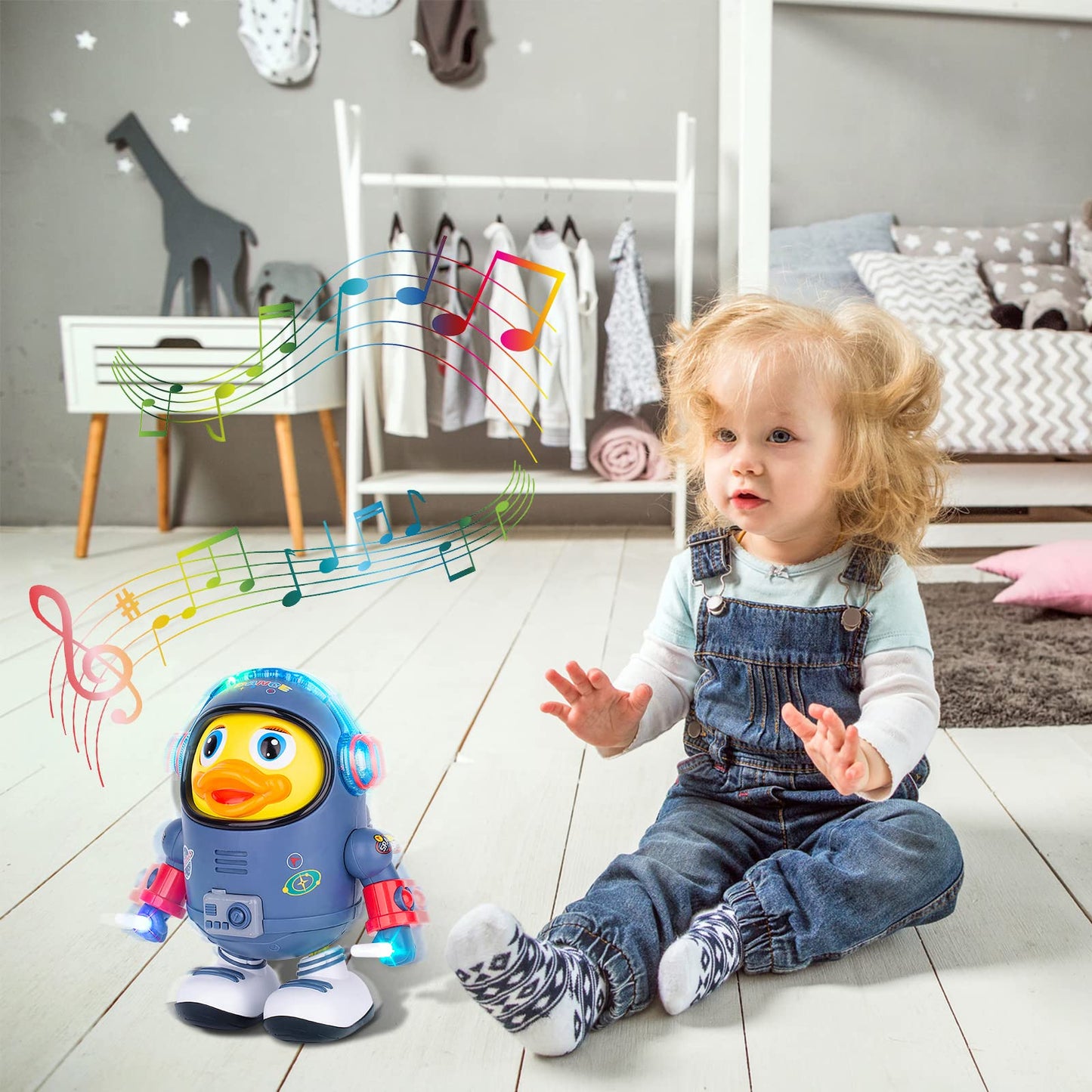 Berry President Electric Space Duck — Dancing Toy with Lights and Sounds for Toddlers
