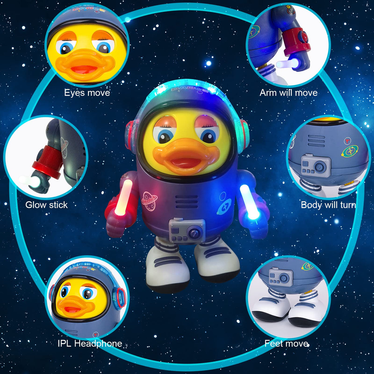 Berry President Electric Space Duck — Dancing Toy with Lights and Sounds for Toddlers