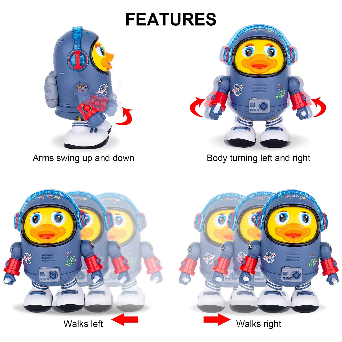 Berry President Electric Space Duck — Dancing Toy with Lights and Sounds for Toddlers