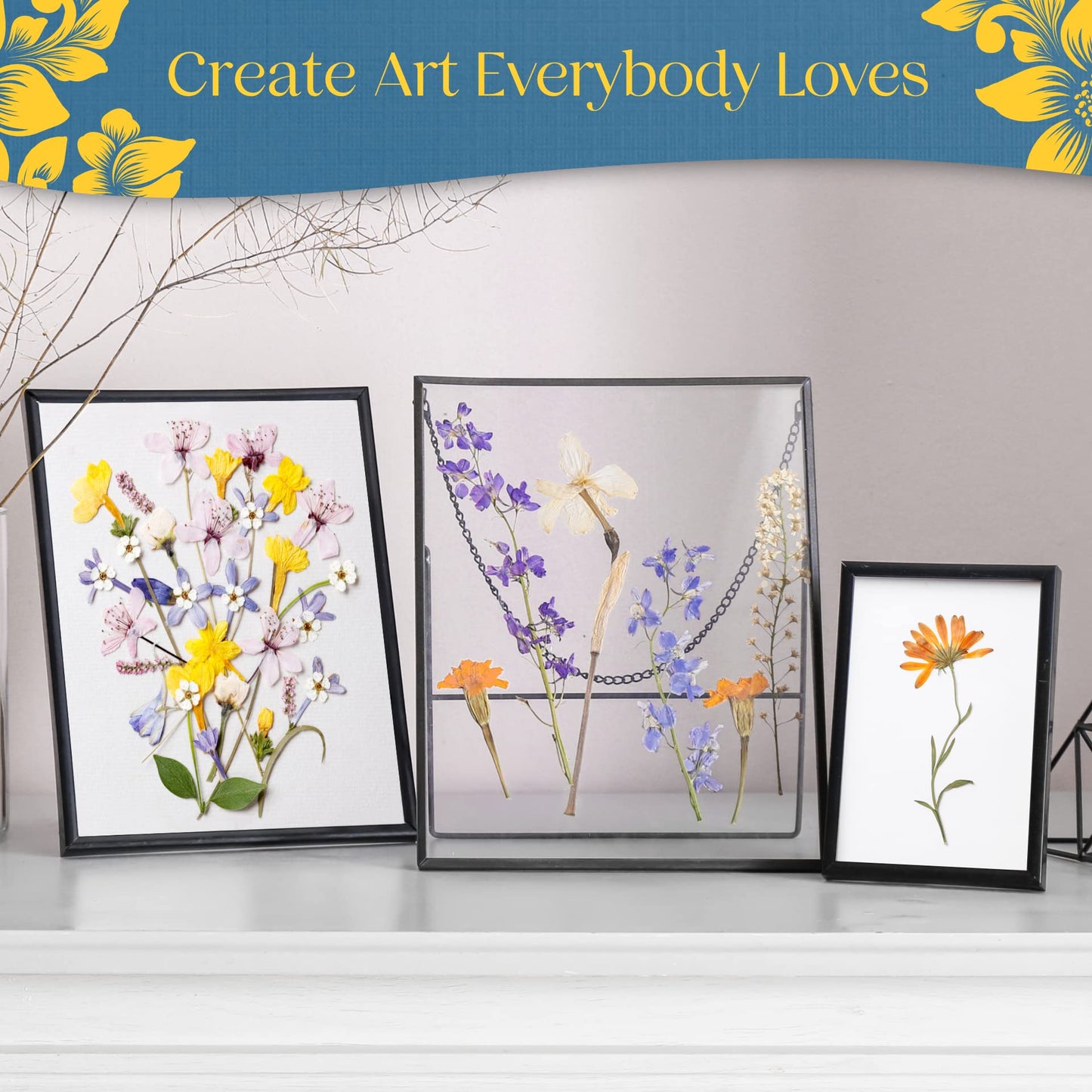 Berstuk Large Flower Press Kit (10.8 x 6.9 in) + Expert Tutorials
