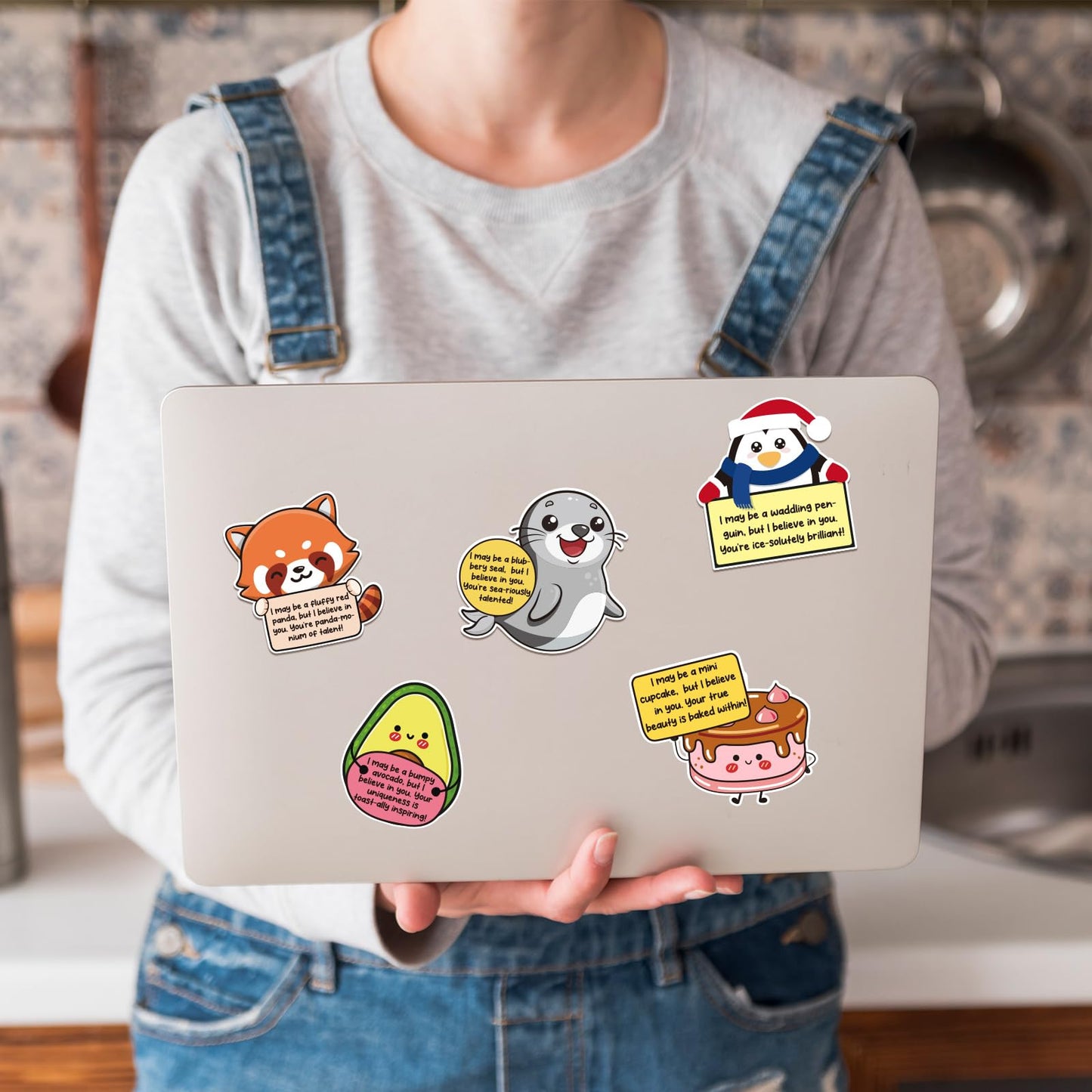 BESARME 60 PCS Emotional Support Sticker Set – Positive Affirmations for Water Bottles, Laptops & More