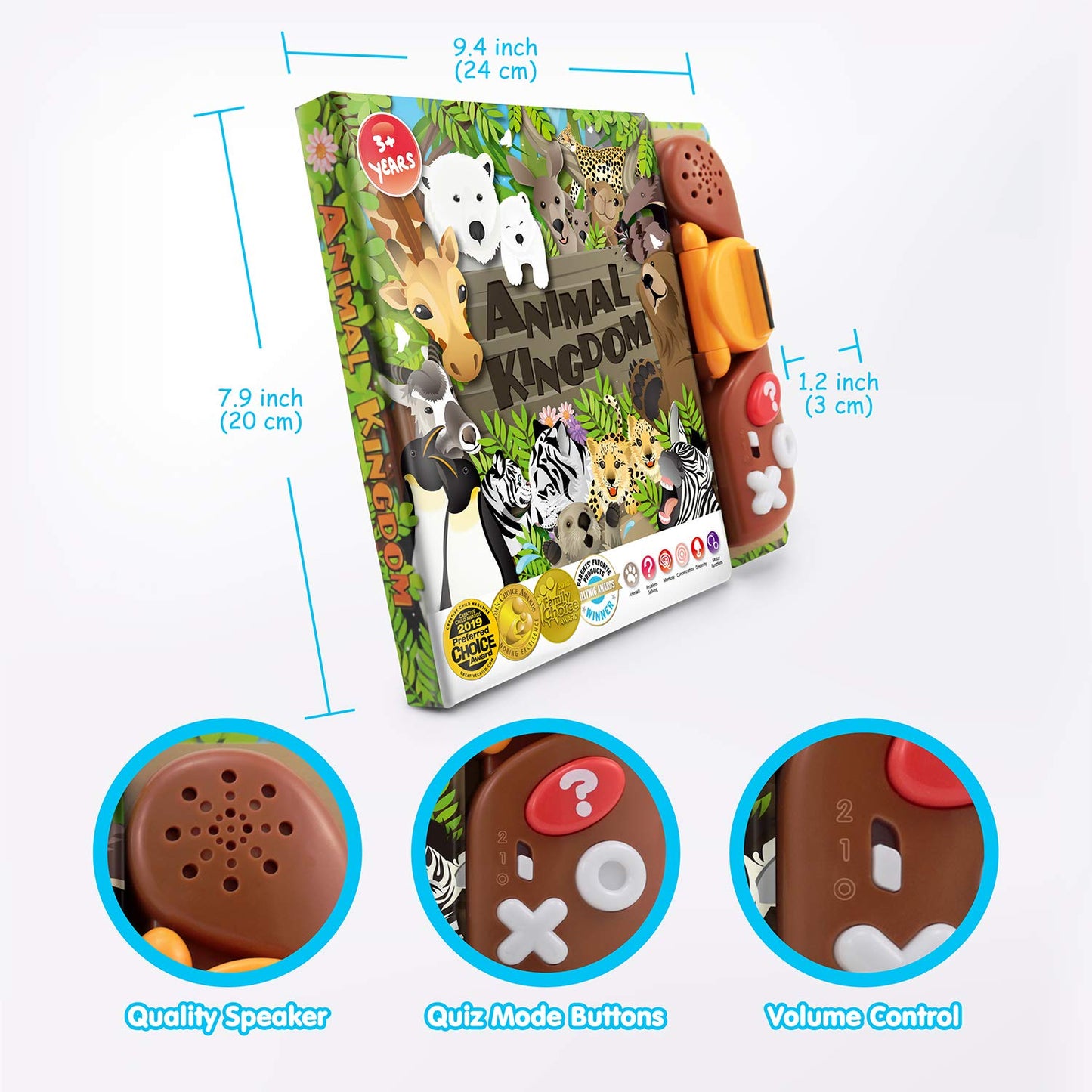BEST LEARNING Book Reader Animal Kingdom – Educational Talking Toy for Kids Aged 3–8