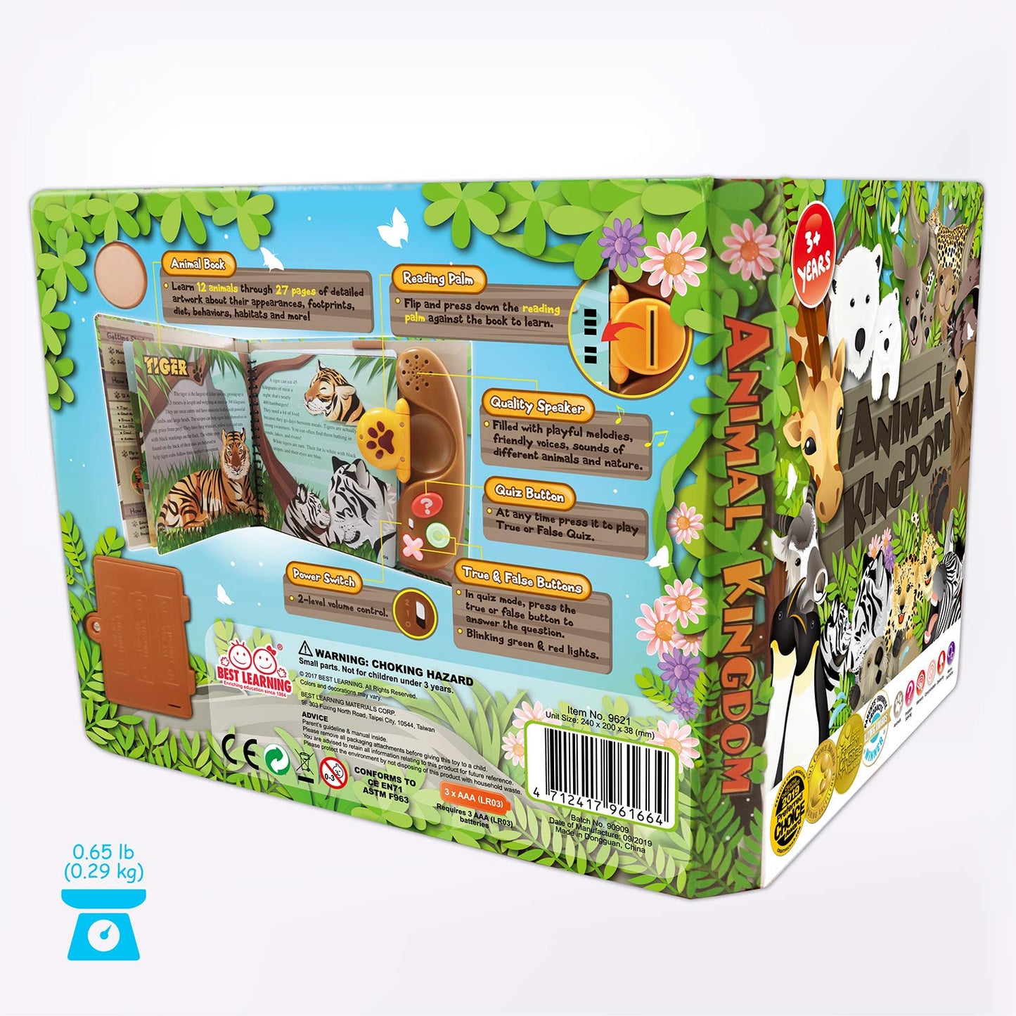 BEST LEARNING Book Reader Animal Kingdom – Educational Talking Toy for Kids Aged 3–8