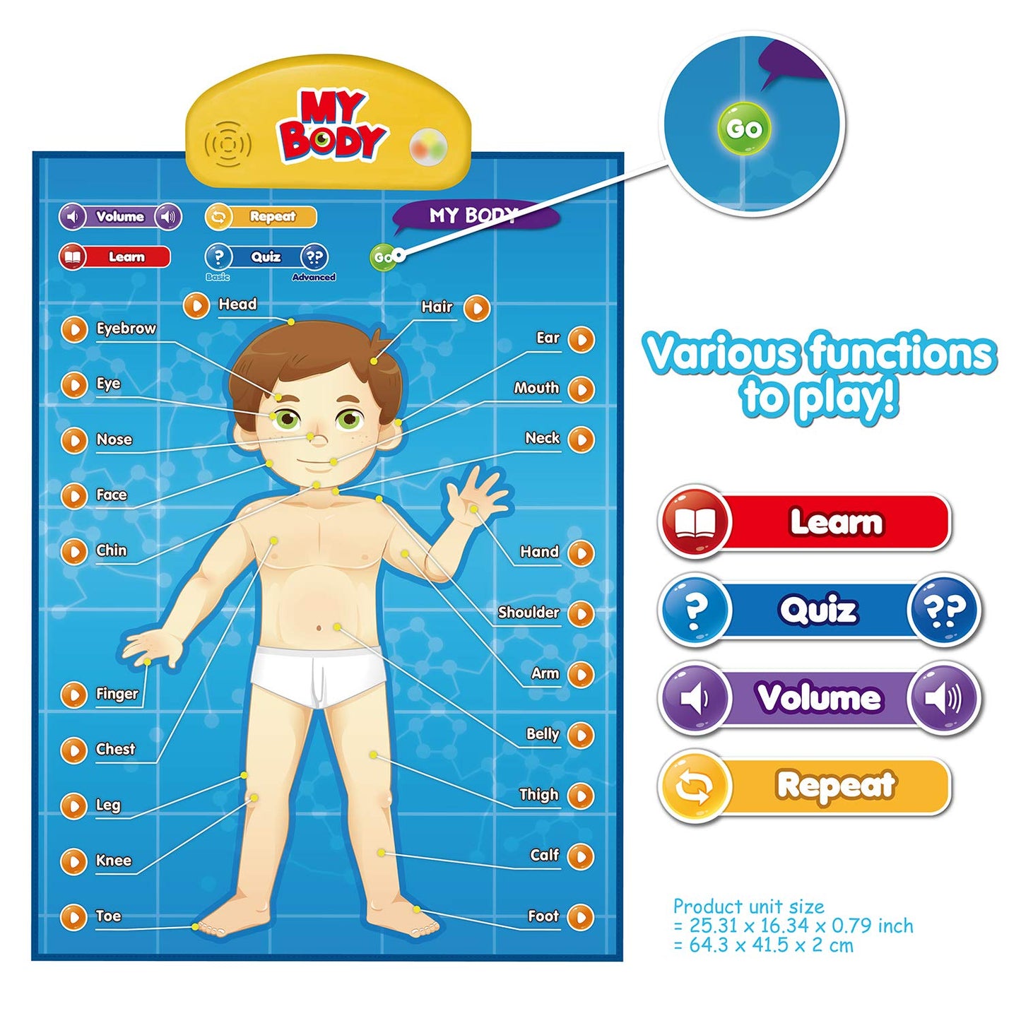 Best Learning i-Poster My Body – Interactive Anatomy Toy for Kids 5-12