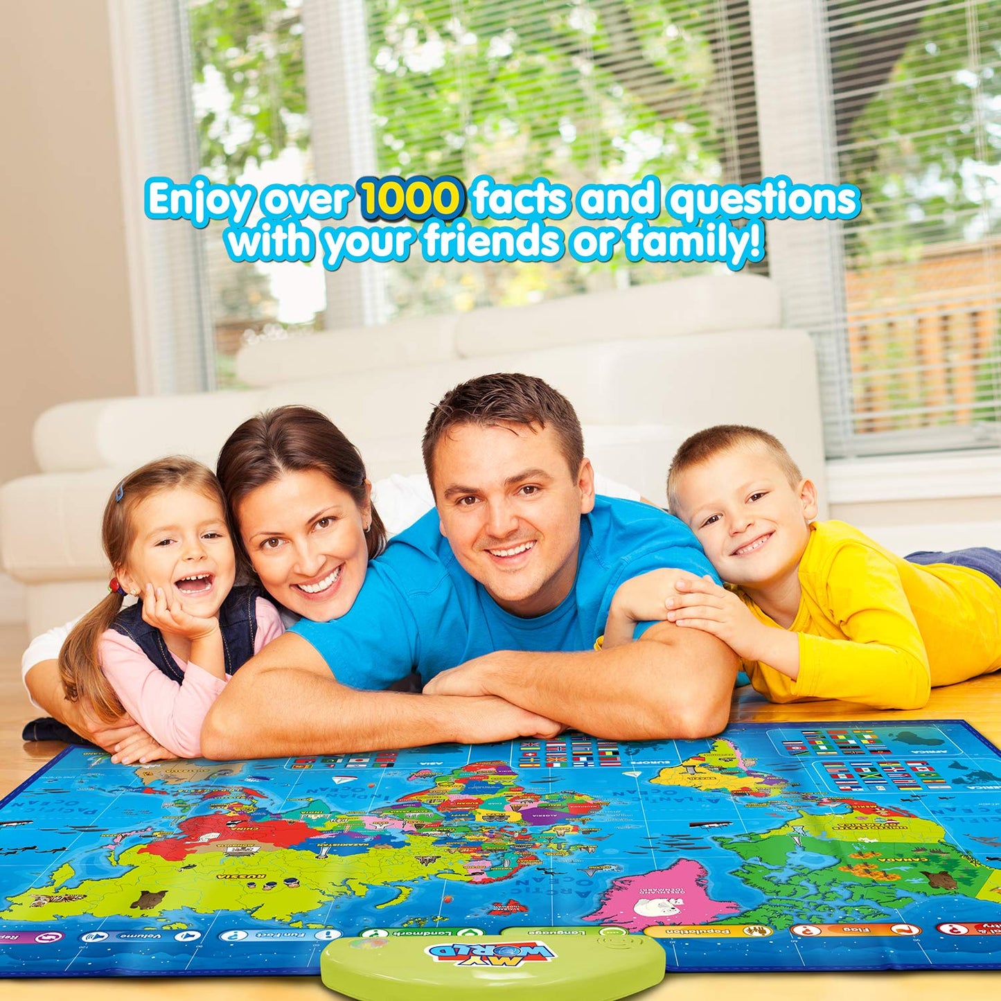 BEST LEARNING i-Poster My World – Interactive Talking World Map for Kids Aged 5-12 to Learn Countries, Flags & Fun Facts