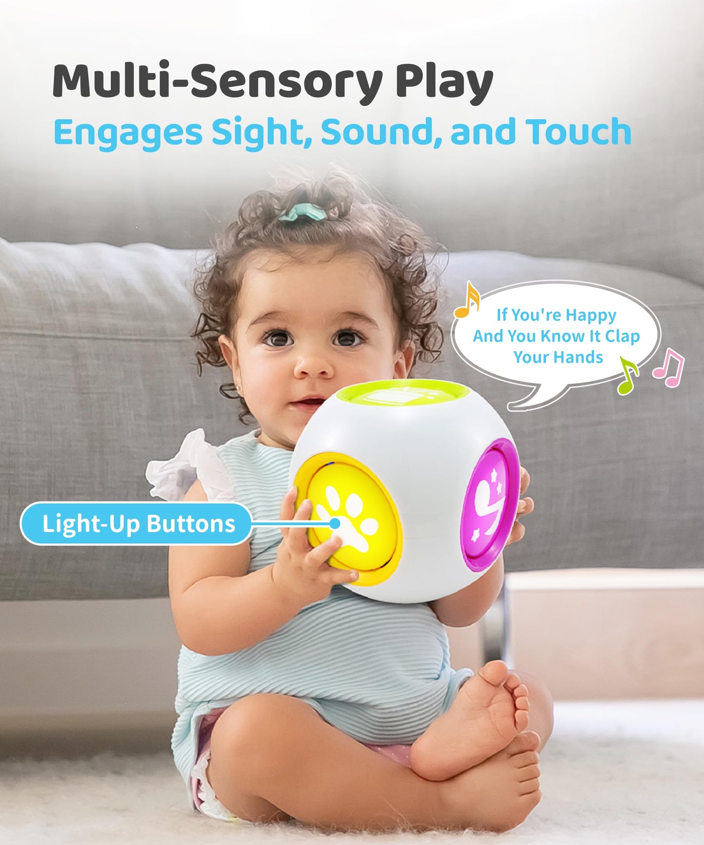 BEST LEARNING Learning Cube – Montessori Musical Sensory Toy for Babies 6–12m & Toddlers 1–3