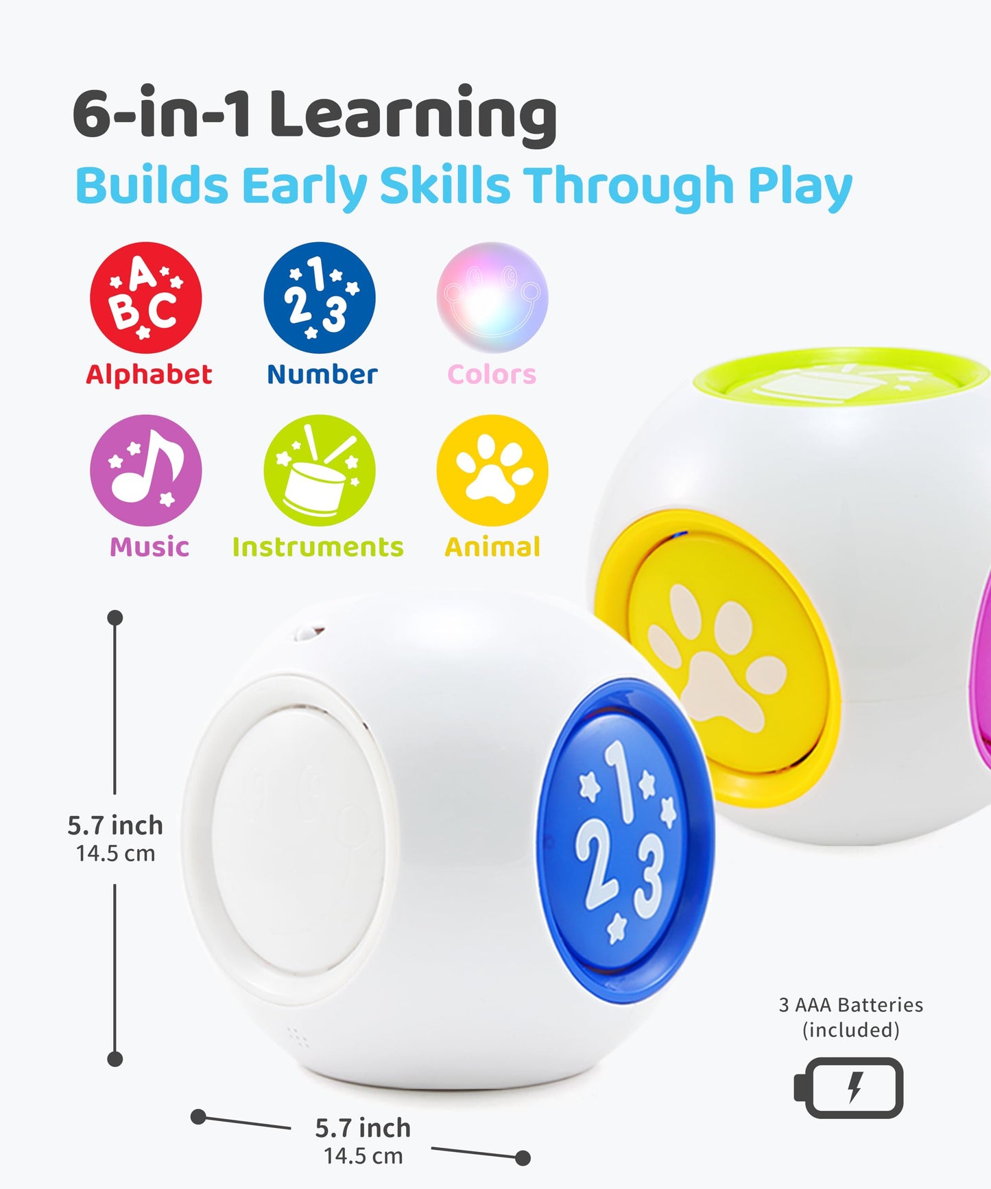 BEST LEARNING Learning Cube – Montessori Musical Sensory Toy for Babies 6–12m & Toddlers 1–3