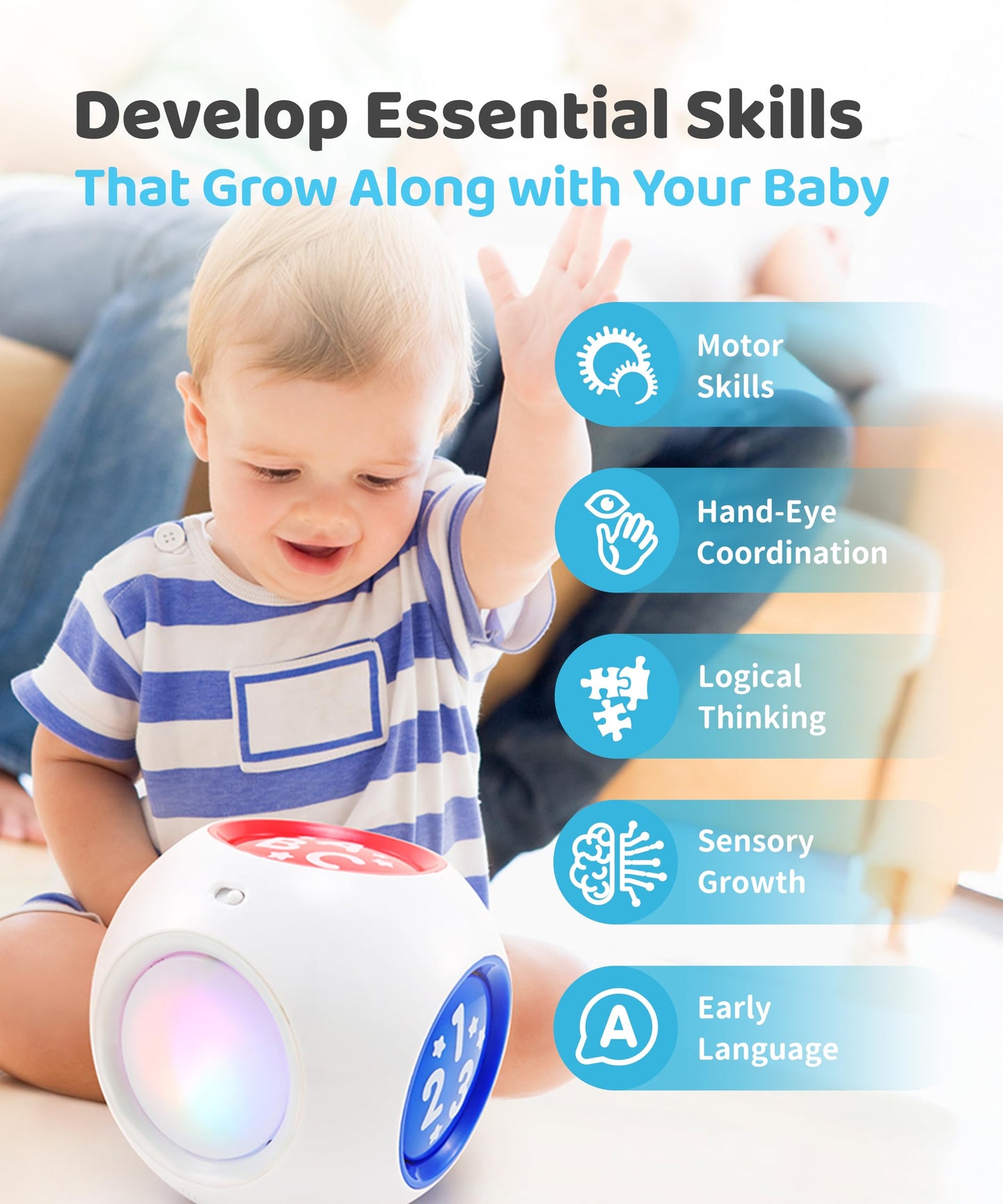 BEST LEARNING Learning Cube – Montessori Musical Sensory Toy for Babies 6–12m & Toddlers 1–3
