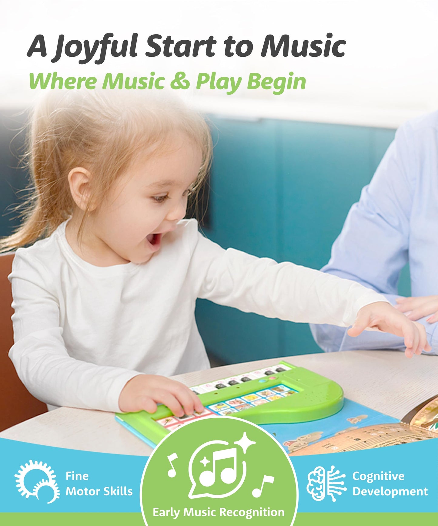BEST LEARNING My First Piano Book – Interactive Musical Toy for Toddlers Aged 3-5