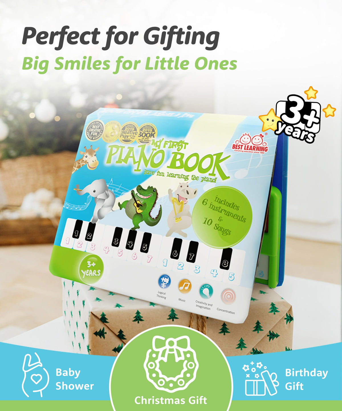 BEST LEARNING My First Piano Book – Interactive Musical Toy for Toddlers Aged 3-5