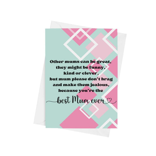 Best Mum Ever Poem Card