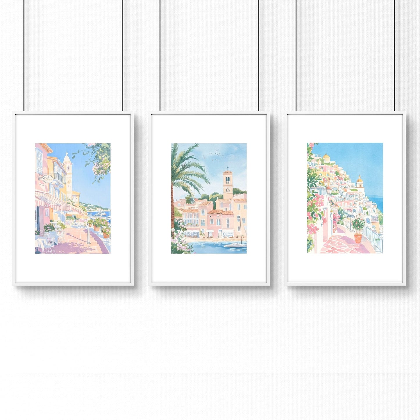 Best Wall Art For Living Room | Set of 3 Beach Decor Wall art Prints